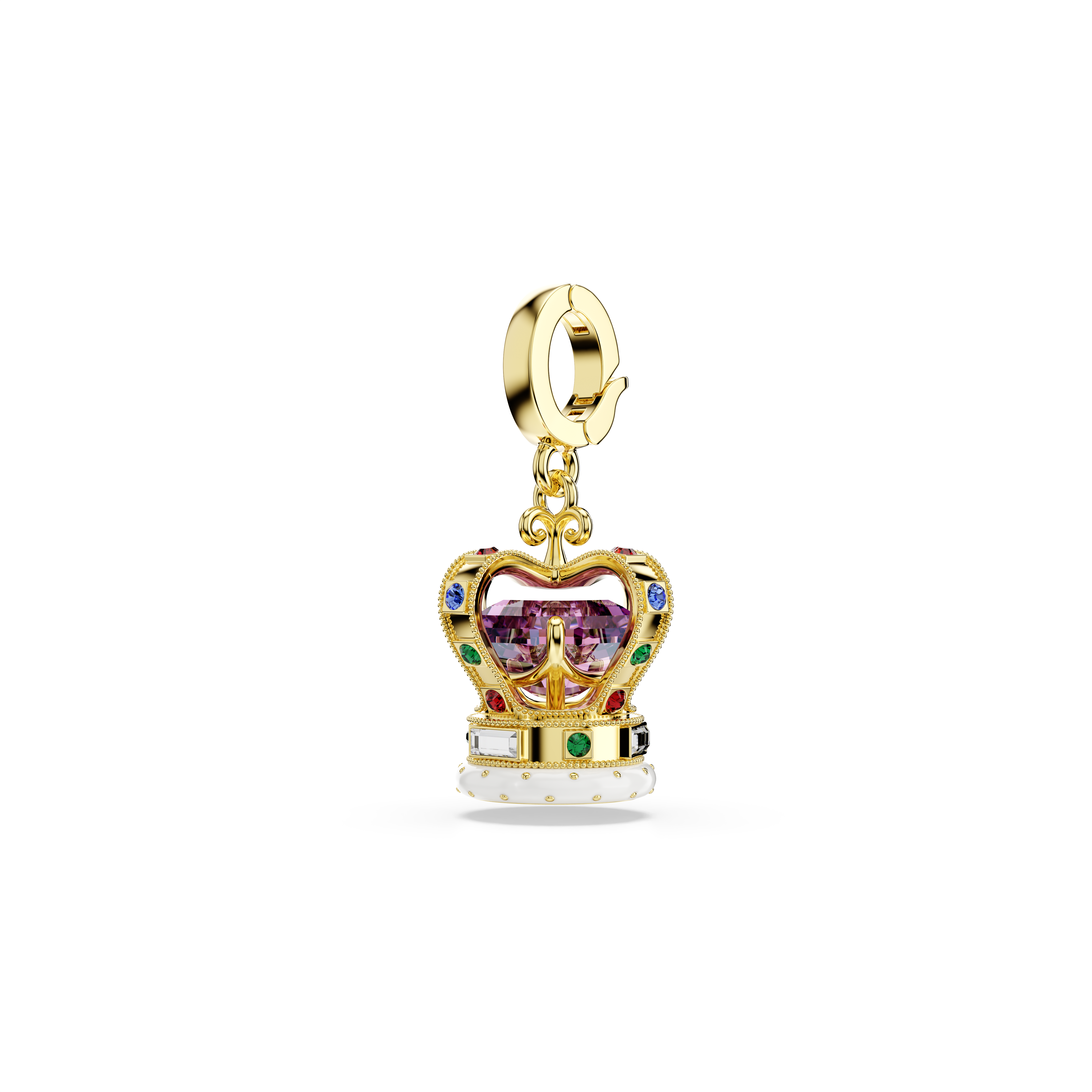 Minions Crown Charm, Karışık Kesim, Çok Renkli, Sarı Altın Rengi Kaplama