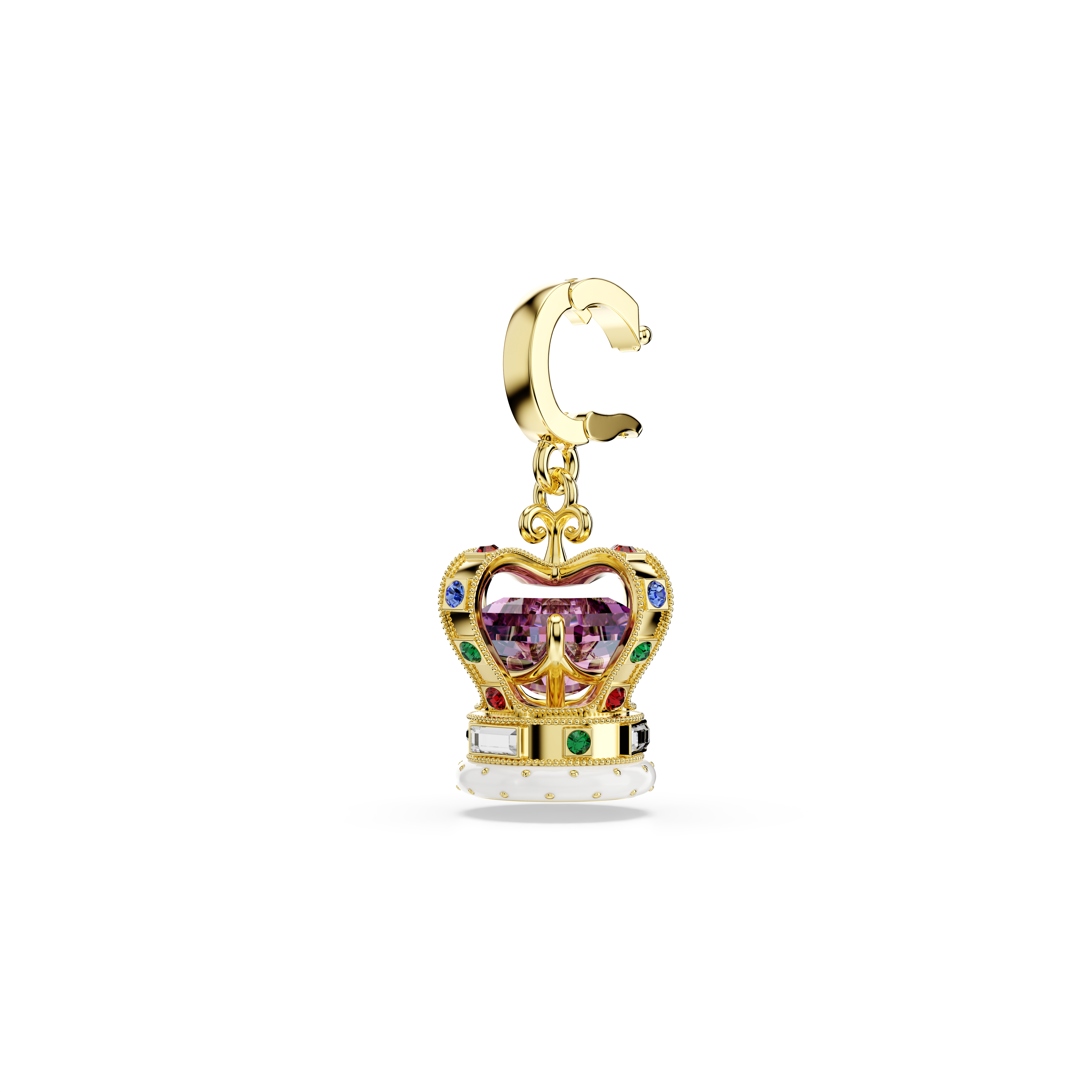 Minions Crown Charm, Karışık Kesim, Çok Renkli, Sarı Altın Rengi Kaplama