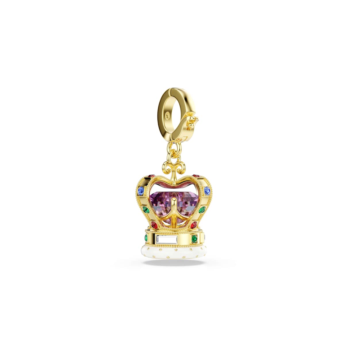 Minions Crown Charm, Karışık Kesim, Çok Renkli, Sarı Altın Rengi Kaplama