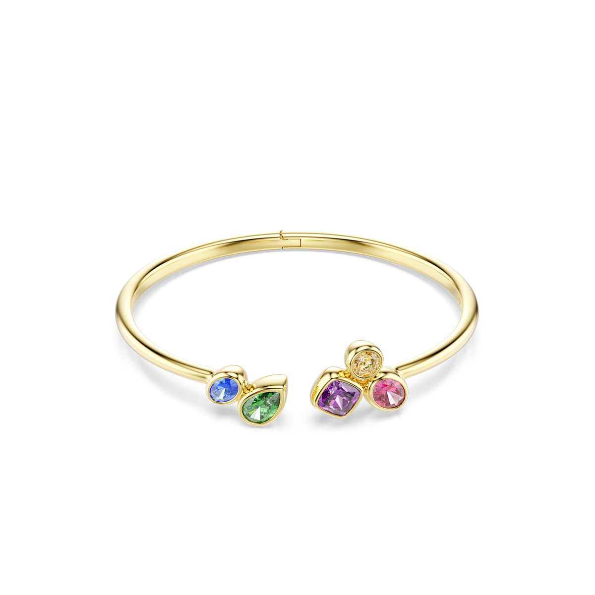 Imber Bangle Bileklik, Karışık Kesim, Çok Renkli, 18K Altın Rengi Yüzey