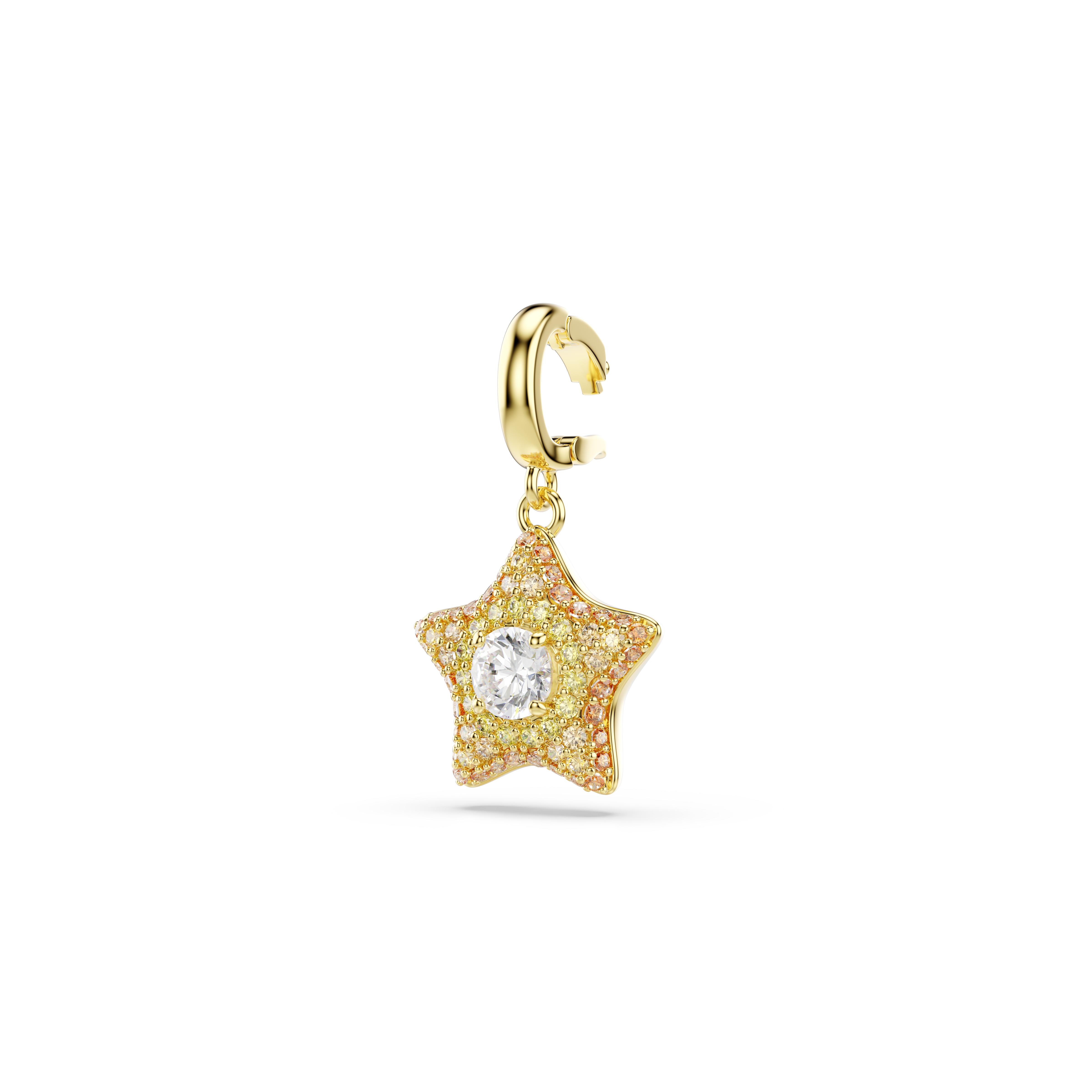 Sublima Charm, Yuvarlak Kesim, Yıldız, Sarı, 18K Altın Rengi Yüzey