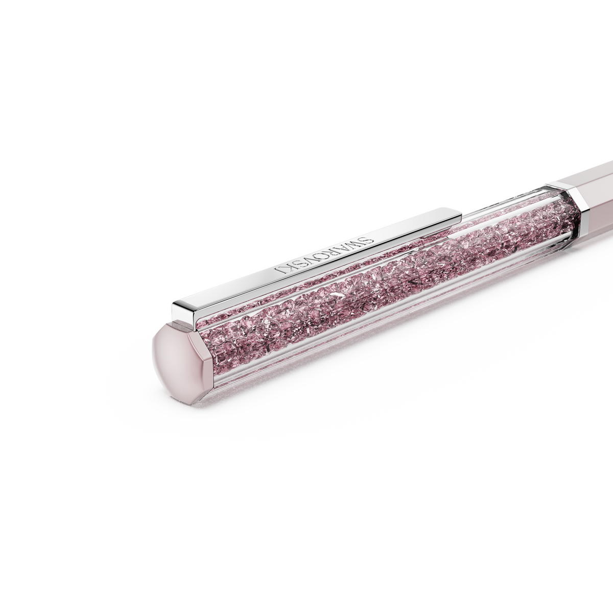 Crystalline Tükenmez Kalem, Pembe Lakeli, Krom Kaplama