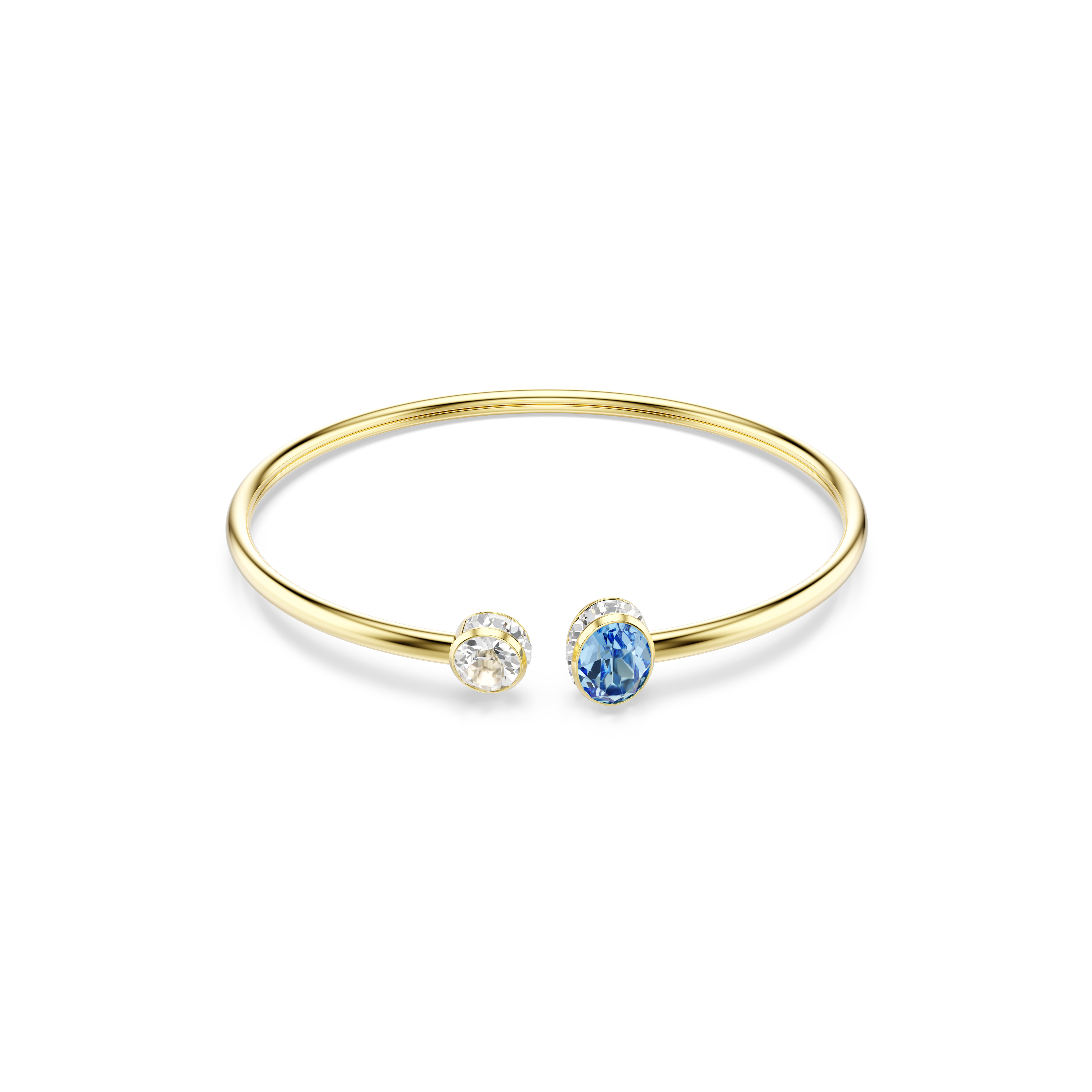 Chroma Bangle Bileklik, Karışık Kesim, Çok Renkli, 18K Altın Rengi Yüzey