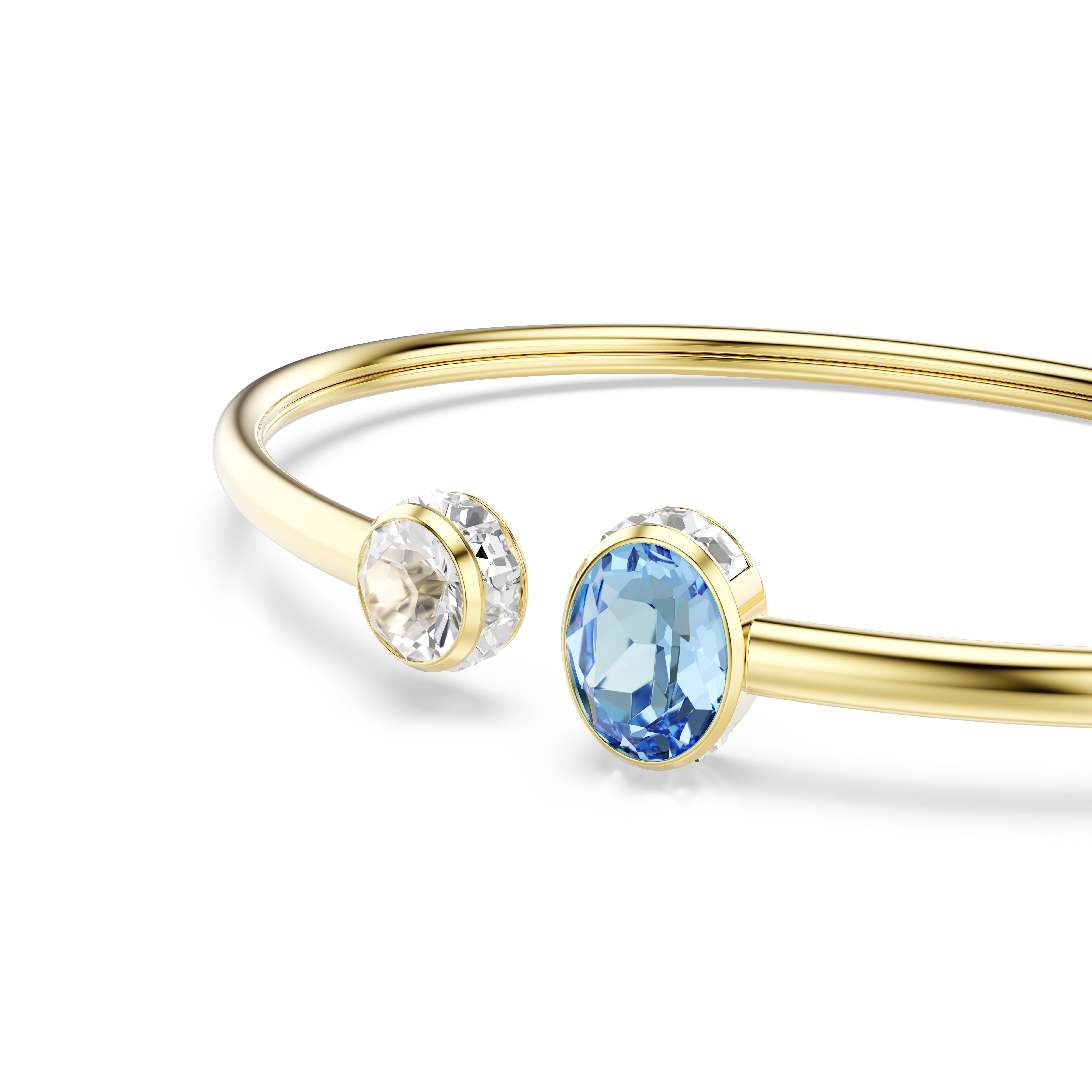 Chroma Bangle Bileklik, Karışık Kesim, Çok Renkli, 18K Altın Rengi Yüzey