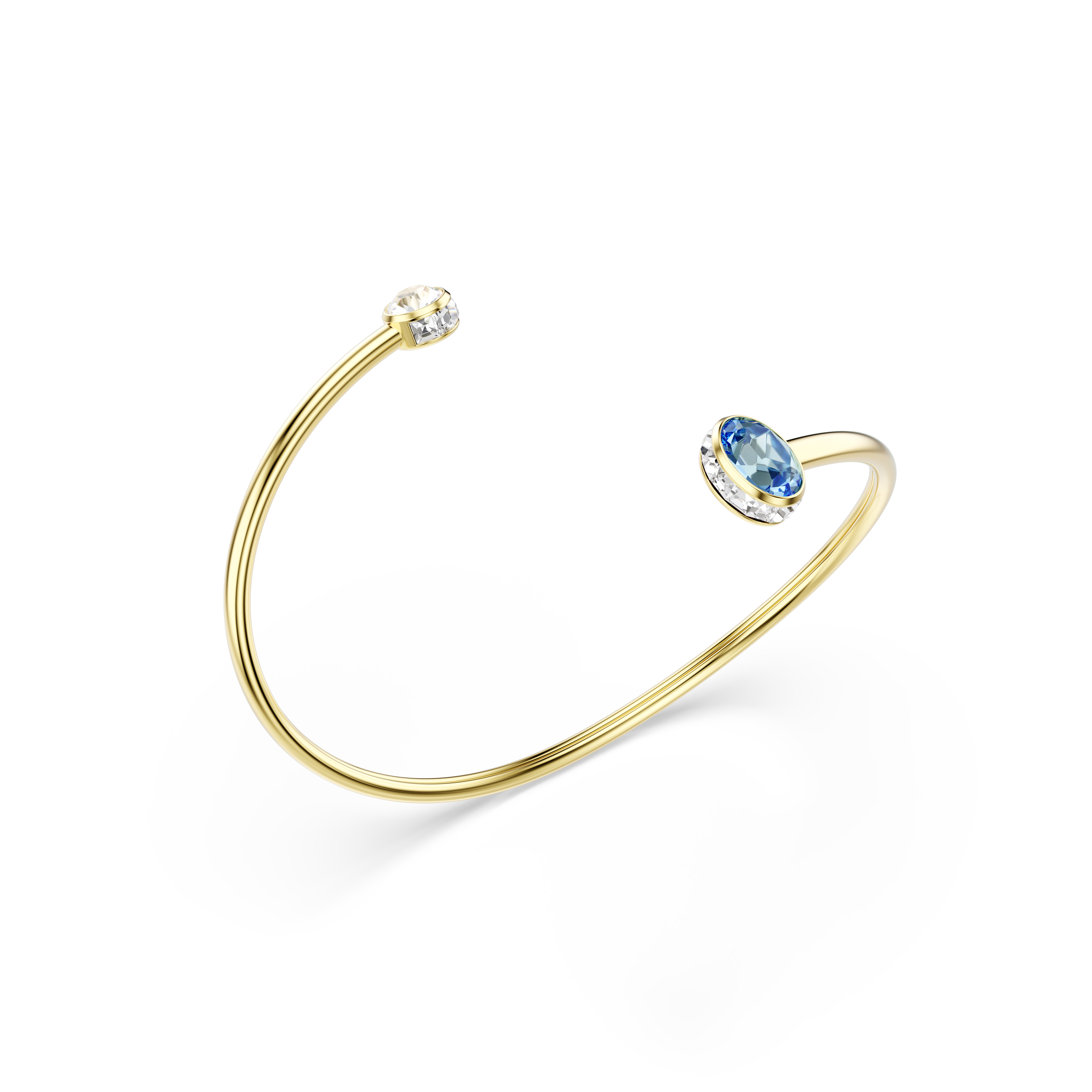 Chroma Bangle Bileklik, Karışık Kesim, Çok Renkli, 18K Altın Rengi Yüzey