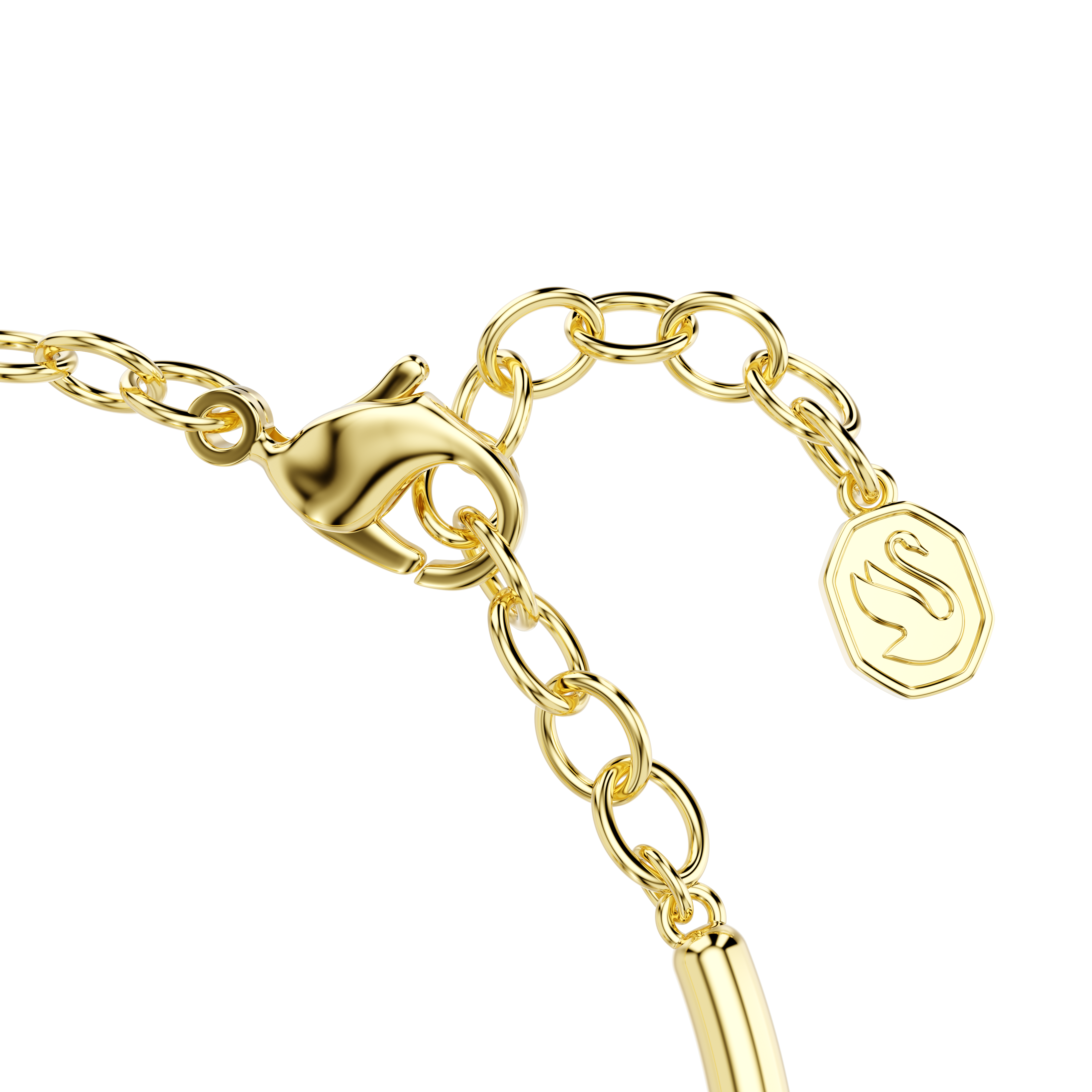 Sublima Bangle Bileklik, Sekizgen Kesim, Yeşil, 18K Altın Rengi Yüzey