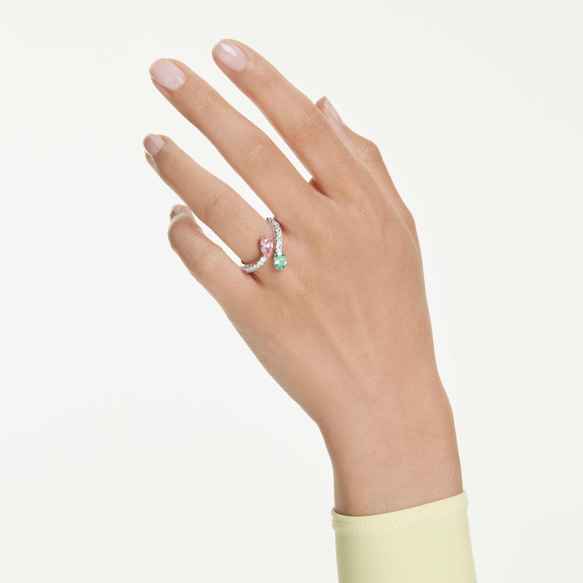 Ariana Grande x Swarovski Açık Yüzük, Karışık Kesim, Çok Renkli, Rodyum Kaplama