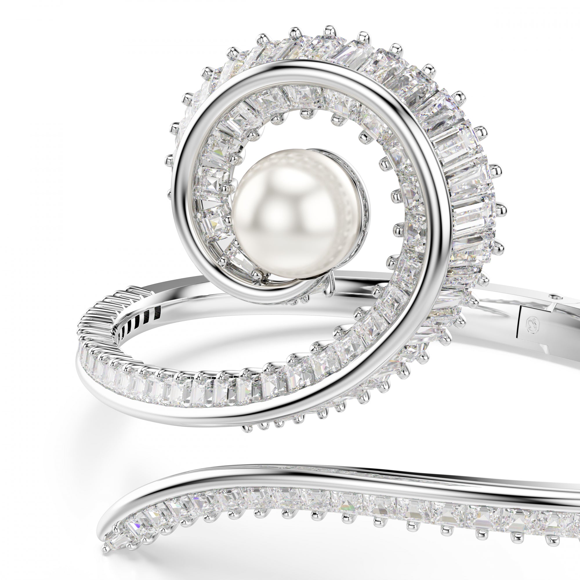 Ariana Grande x Swarovski Capsule Bangle Bileklik, Beyaz, Roydum Kaplama