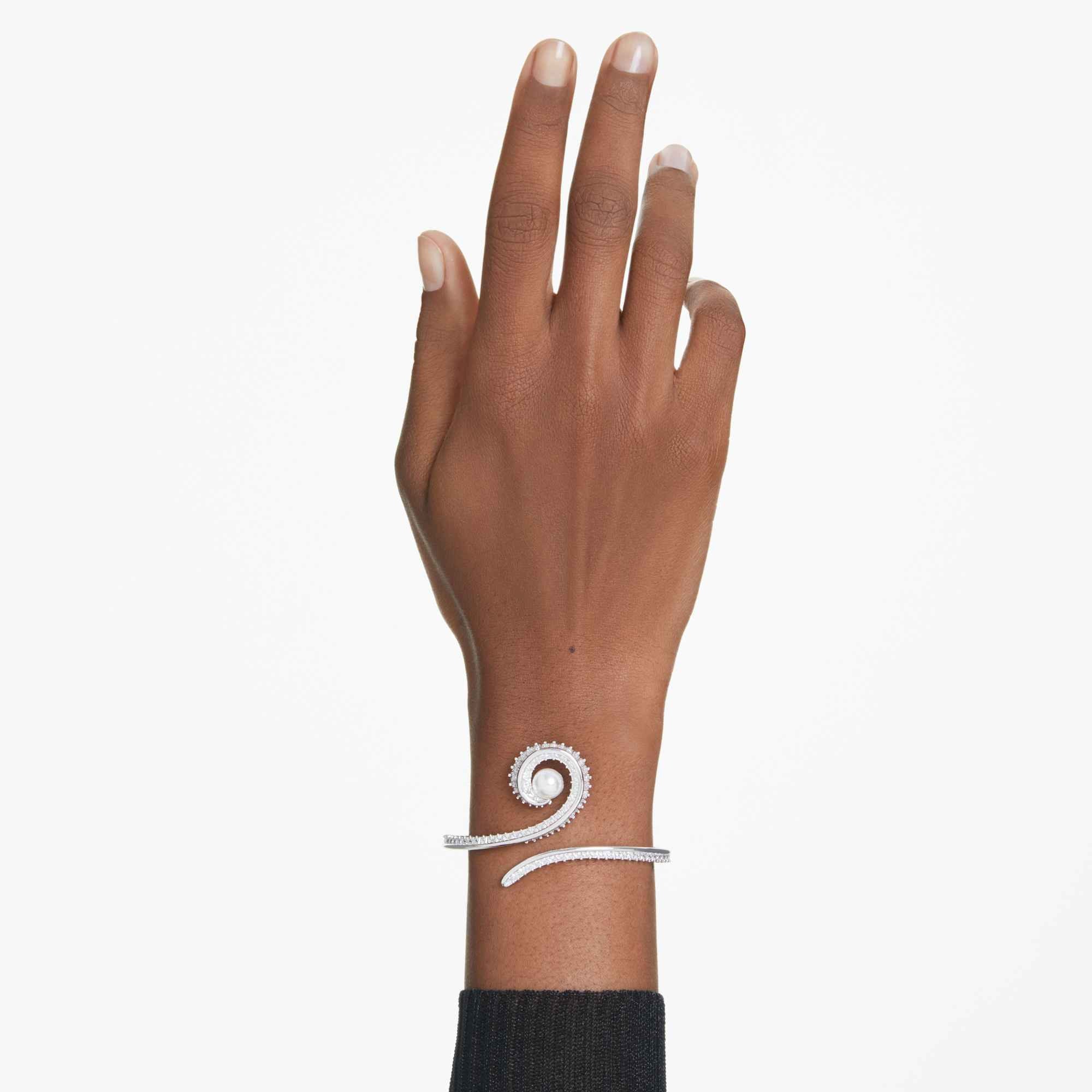 Ariana Grande x Swarovski Capsule Bangle Bileklik, Beyaz, Roydum Kaplama