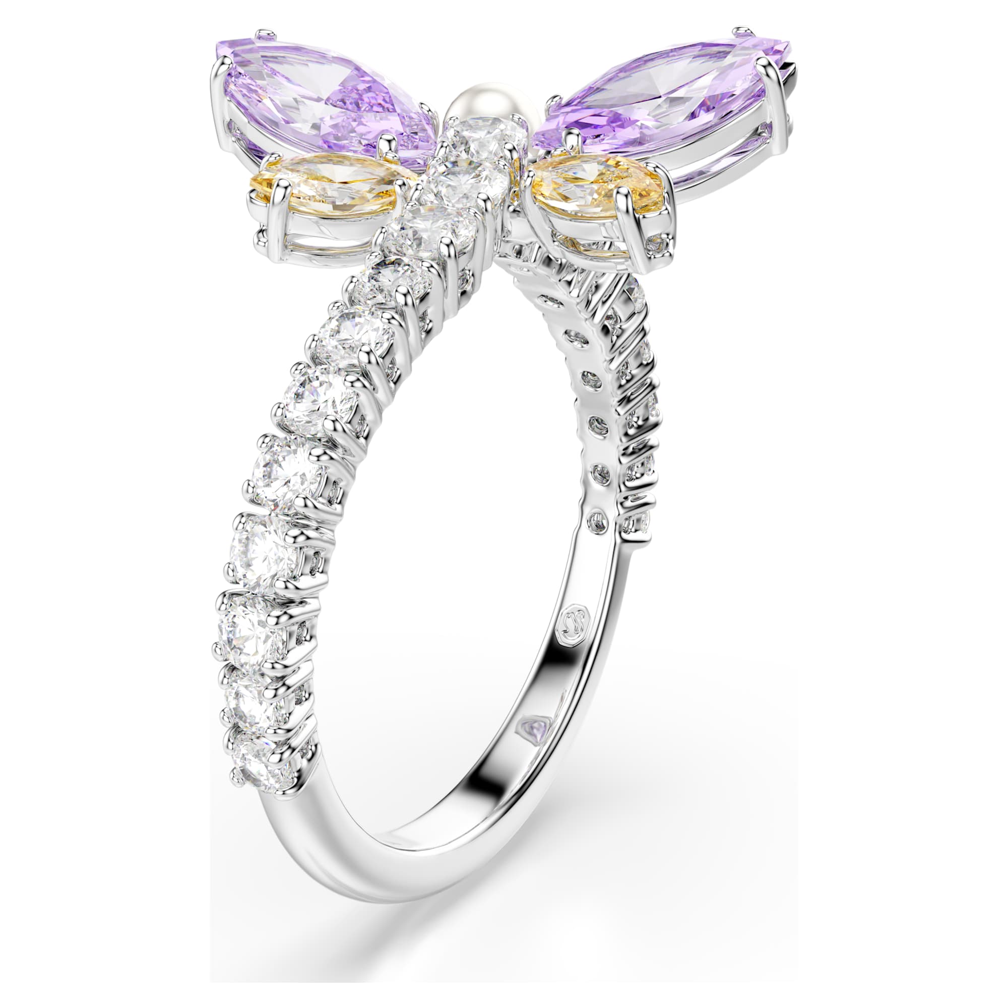 Ariana Grande x Swarovski Motif Yüzük, Karışık Kesim, Yusufçuk, Çok Renkli, Rodyum Kaplama