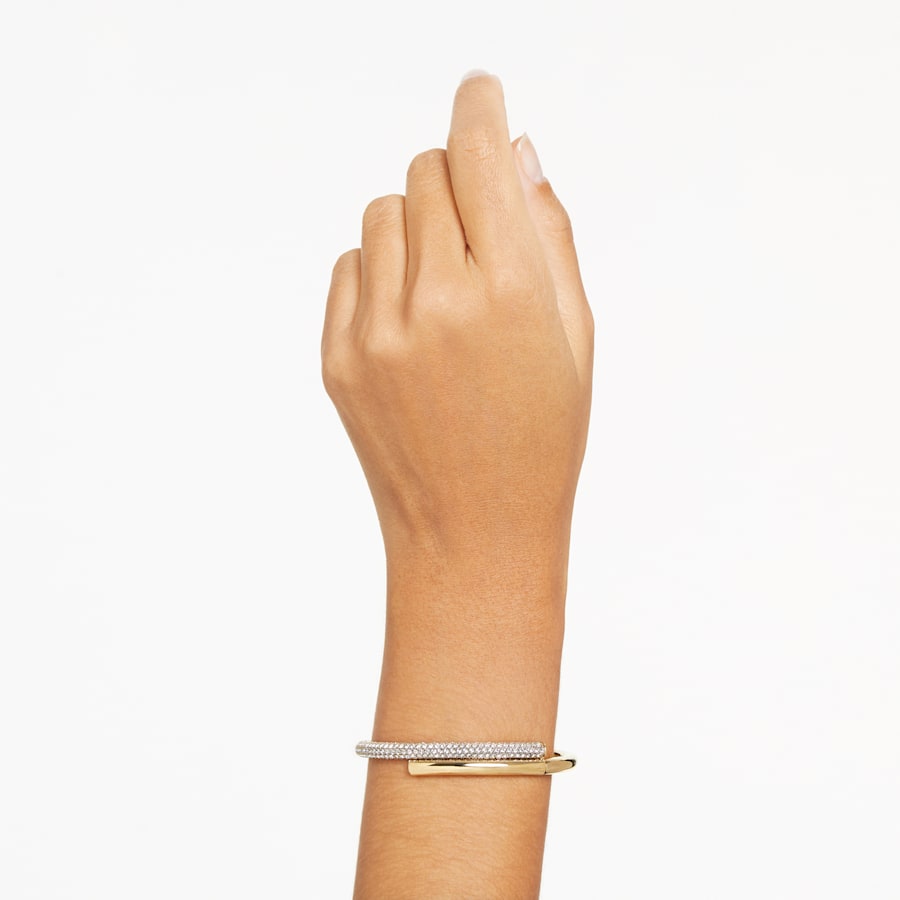 Dextera Bangle Bileklik, Beyaz, Sarı Altın Rengi Kaplama