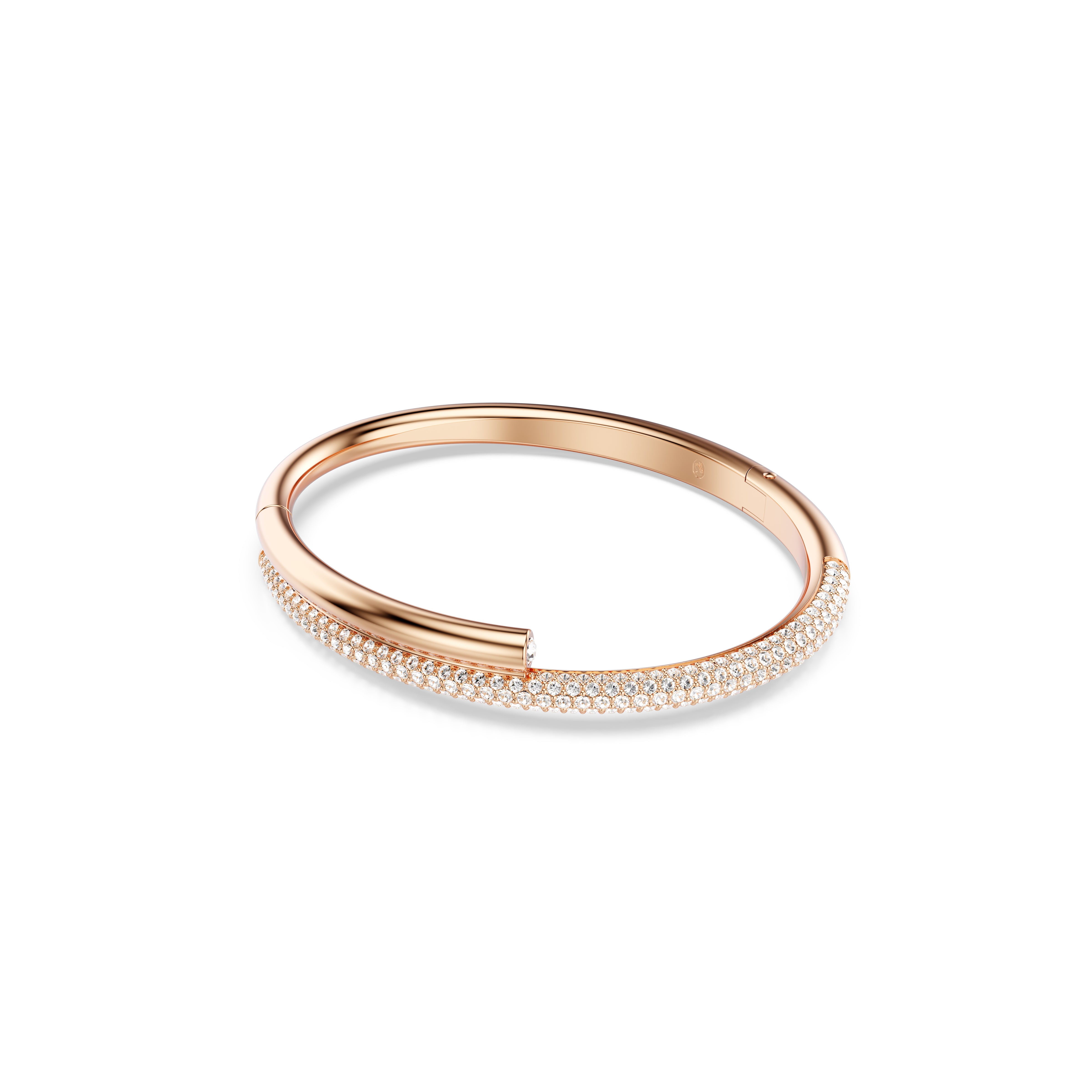 Dextera Bangle Bileklik, Mıknatıs Kapanışlı, Beyaz, Pembe Altın Rengi Kaplama