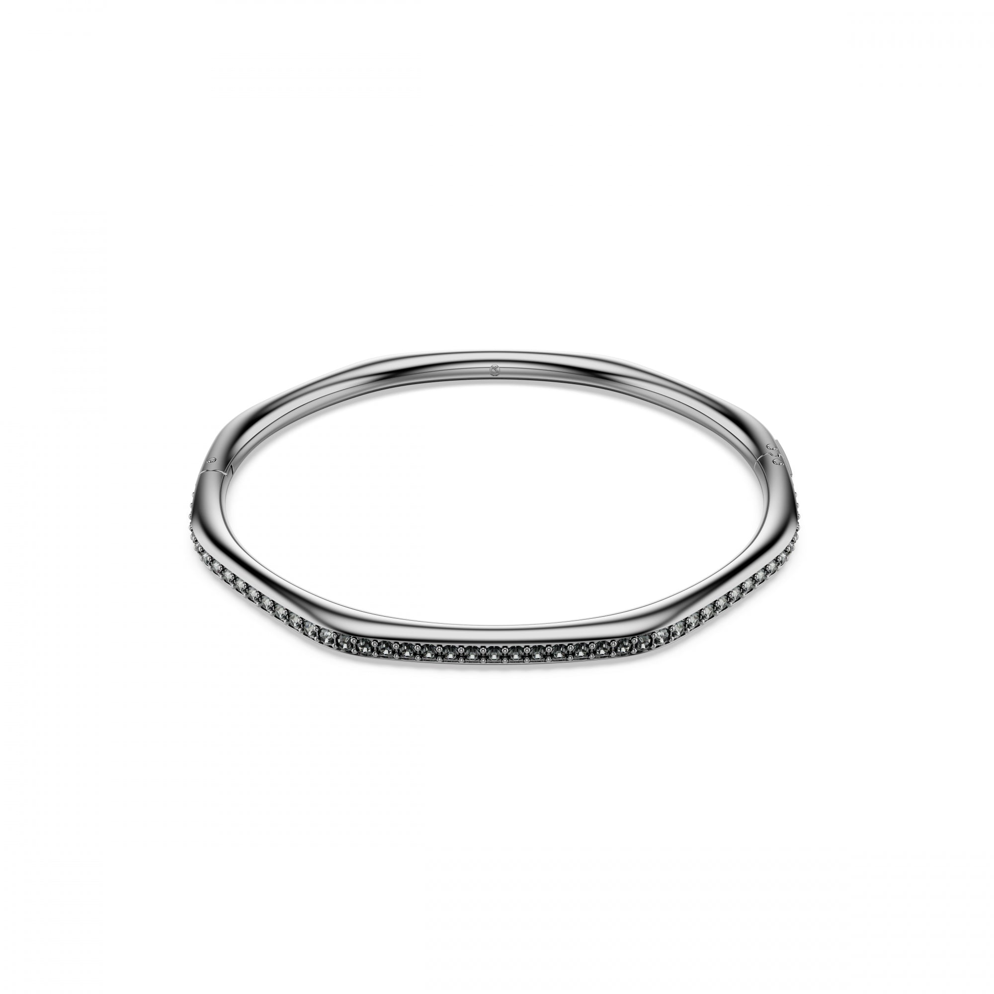Dextera Bangle Bileklik, Sekizgen, Round Cut, Beyaz, Rodyum Kaplama