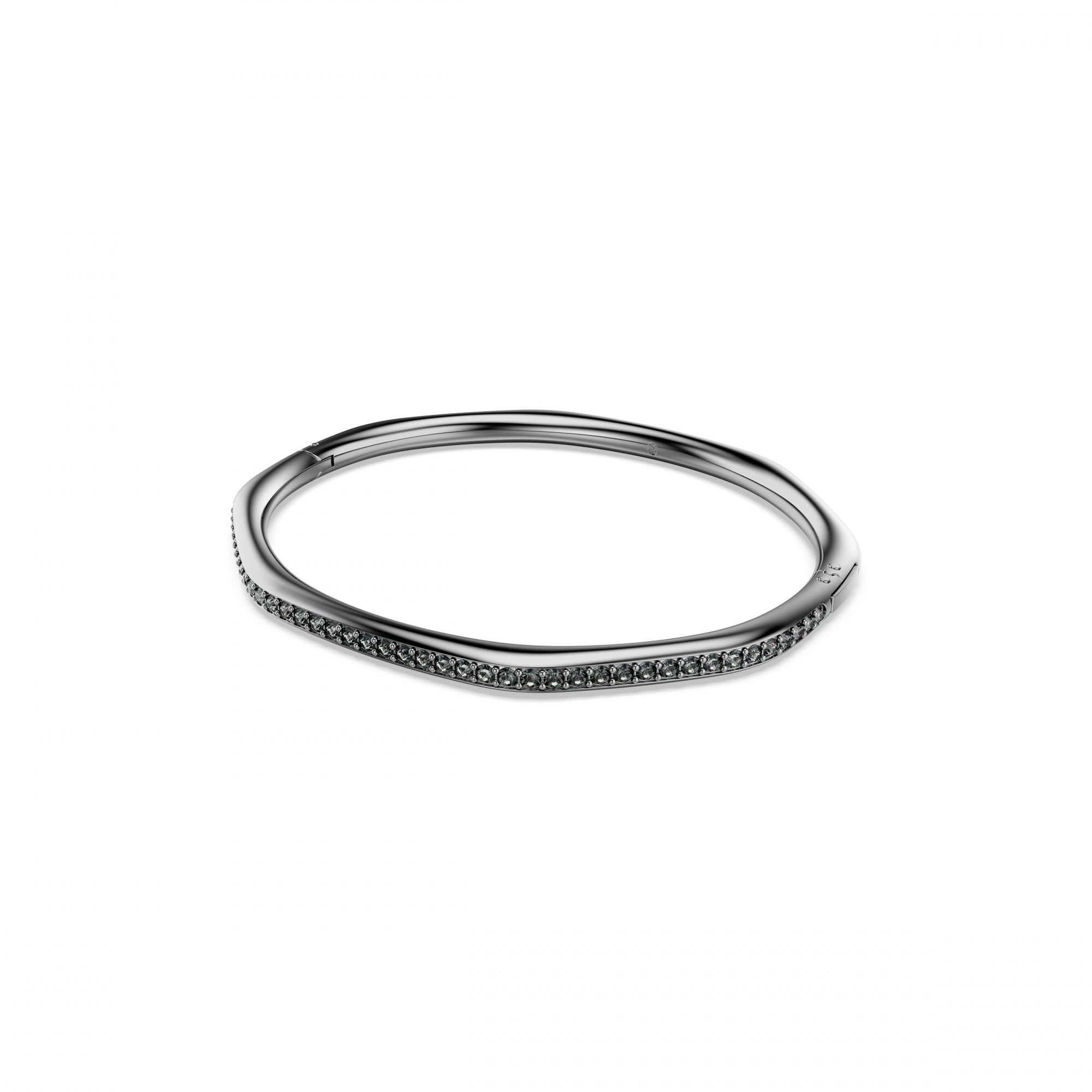 Dextera Bangle Bileklik, Sekizgen, Round Cut, Beyaz, Rodyum Kaplama