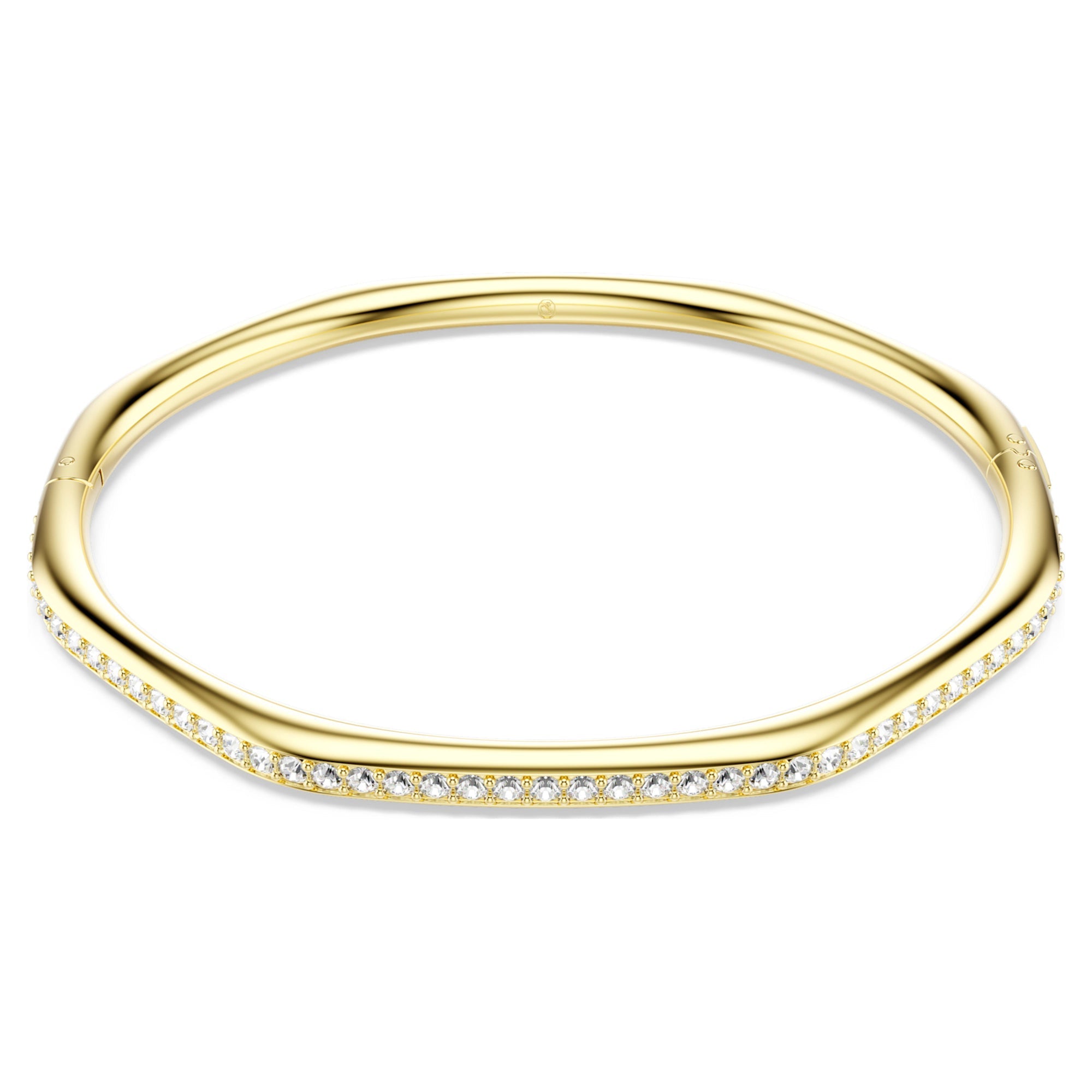 Dextera Bangle Bileklik, Sekizgen, Round Cut, Beyaz, Sarı Altın Rengi Kaplama
