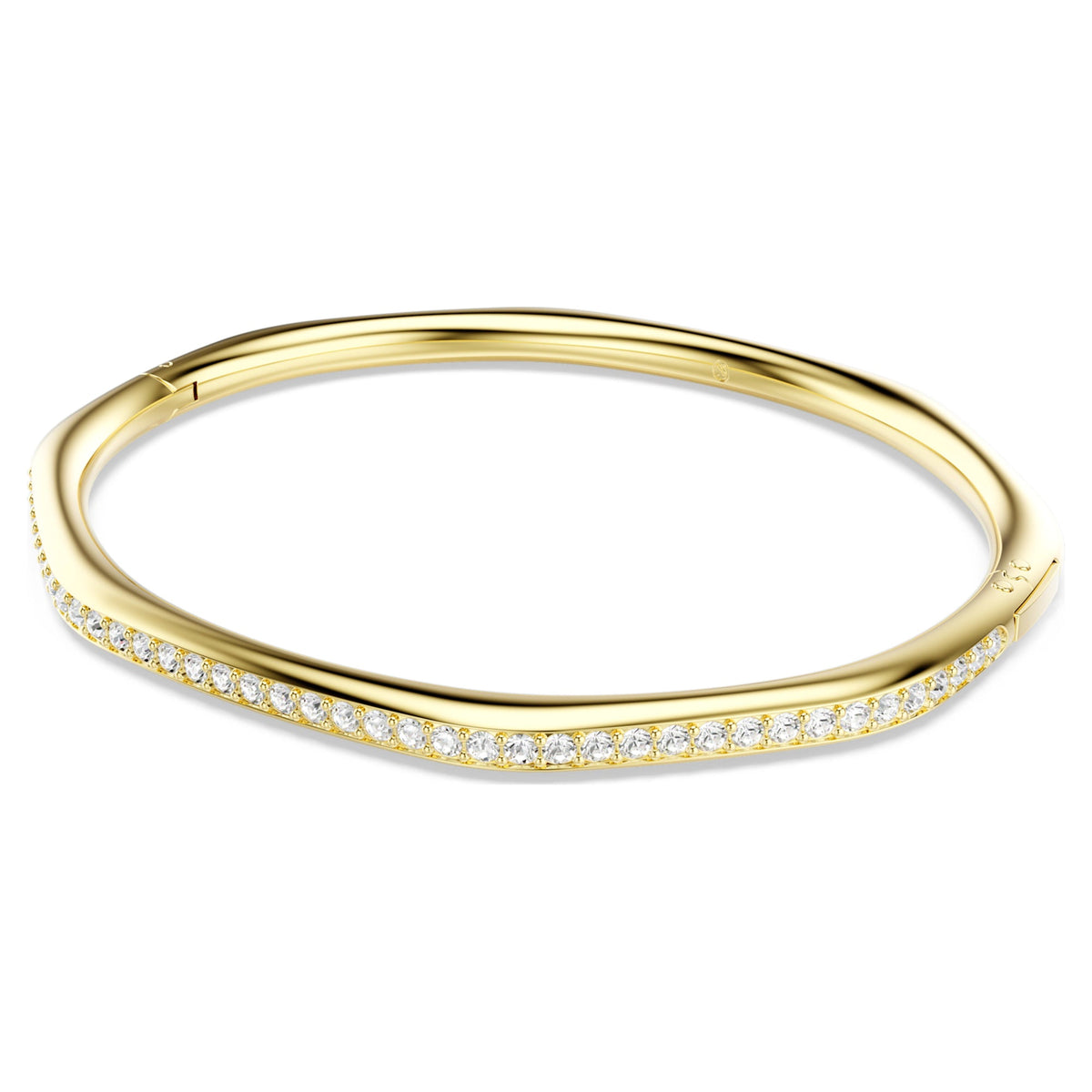 Dextera Bangle Bileklik, Sekizgen, Round Cut, Beyaz, Sarı Altın Rengi Kaplama