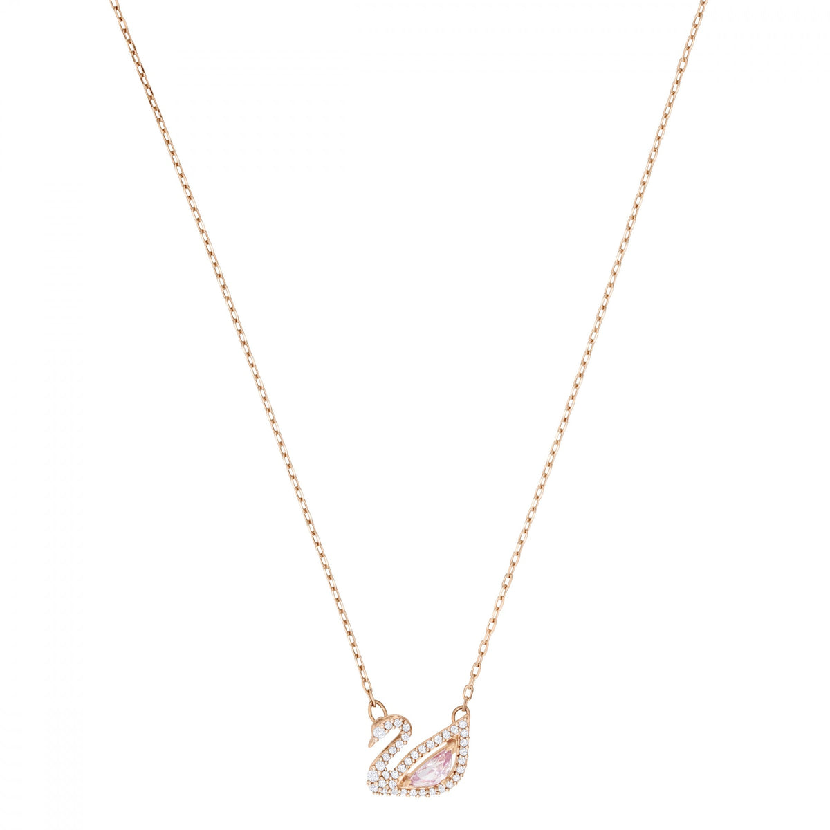 Dazzling Swan Kolye, Pembe, Pembe Altın Rengi Kaplama