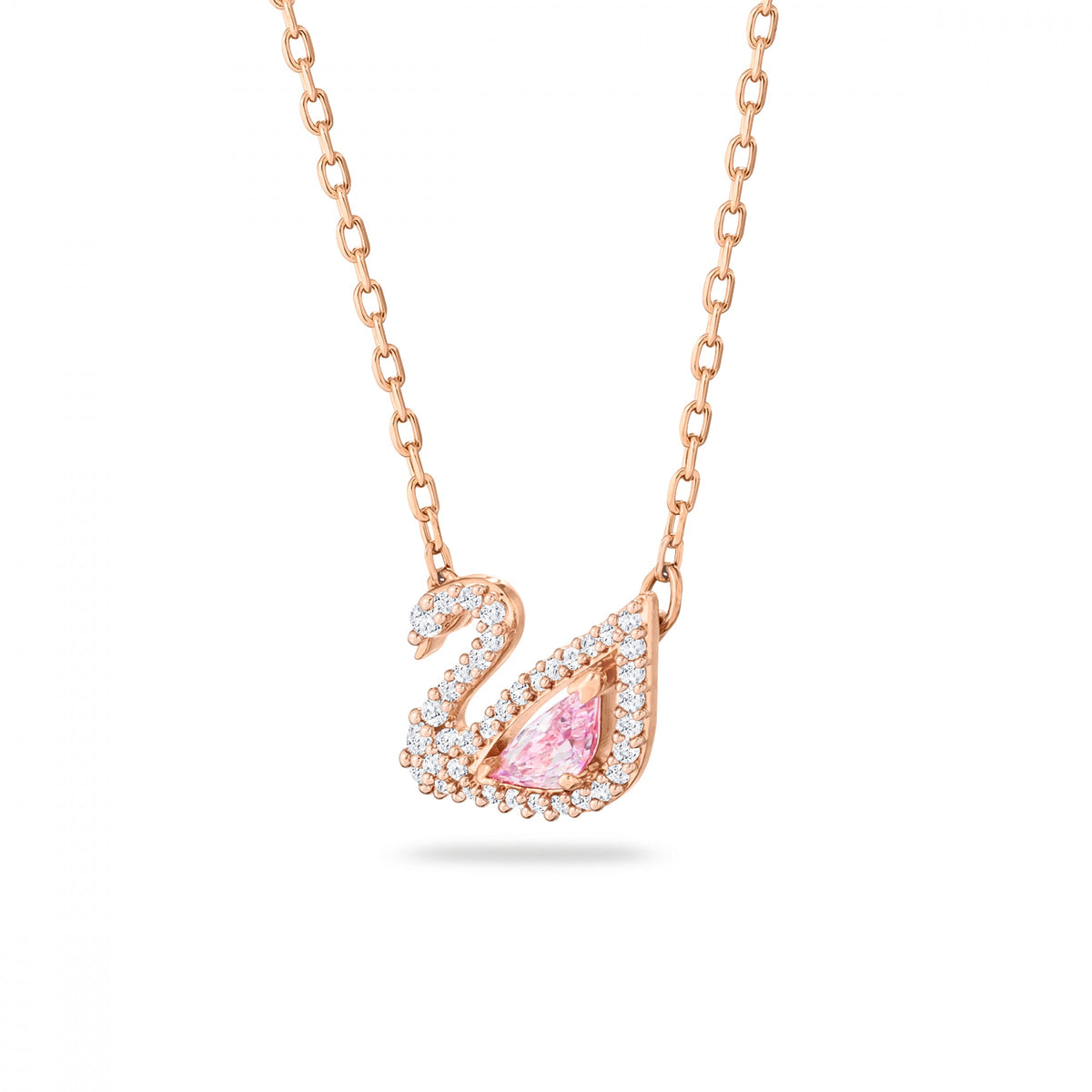 Dazzling Swan Kolye, Pembe, Pembe Altın Rengi Kaplama