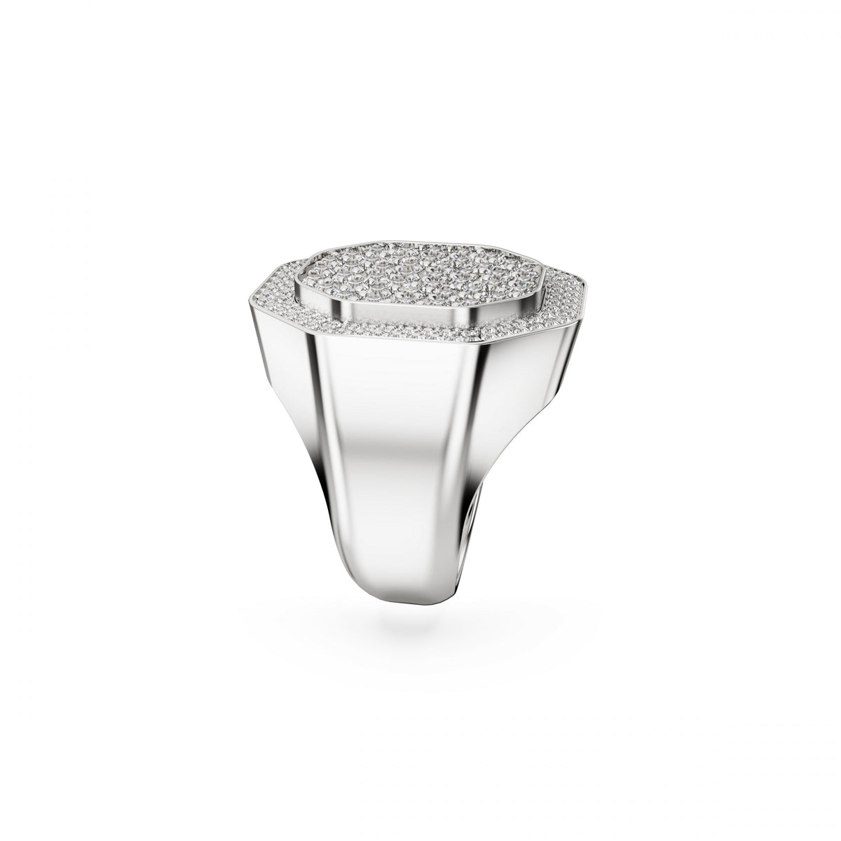 Dextera Yüzük, Octagon Shape, Beyaz, Rodyum Kaplama