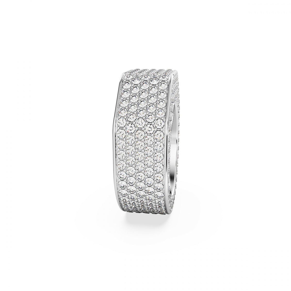 Dextera Yüzük, Octagon Shape, Pave, Beyaz, Rodyum Kaplama