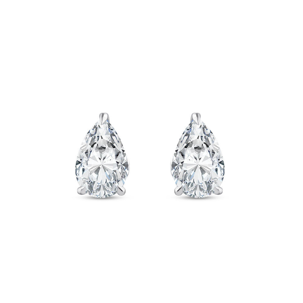 (2 Karat) ME Solitaire Pear Diamond Studs