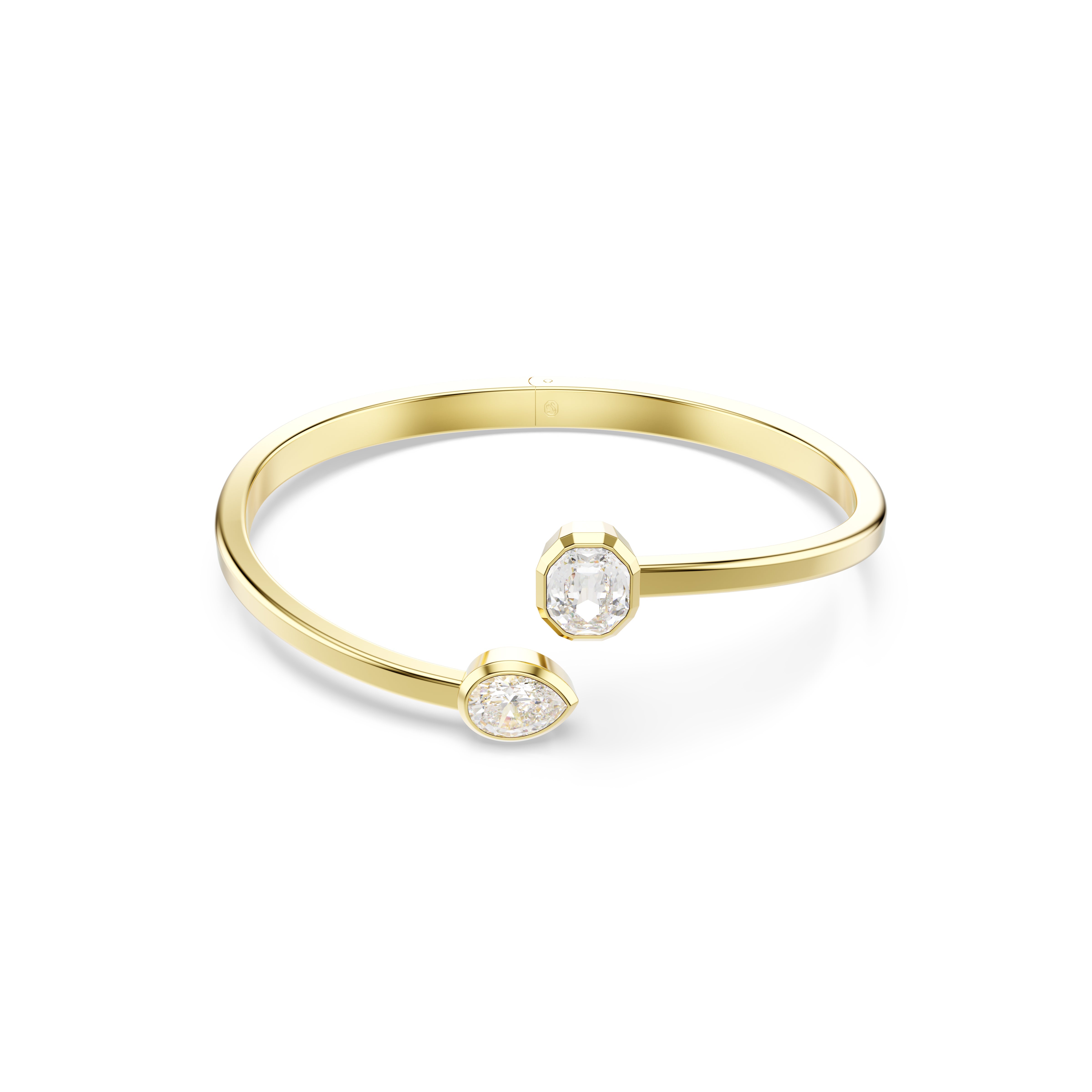 Imber Bangle Bileklik, Karışık Kesim, Beyaz, Altın Rengi Kaplama