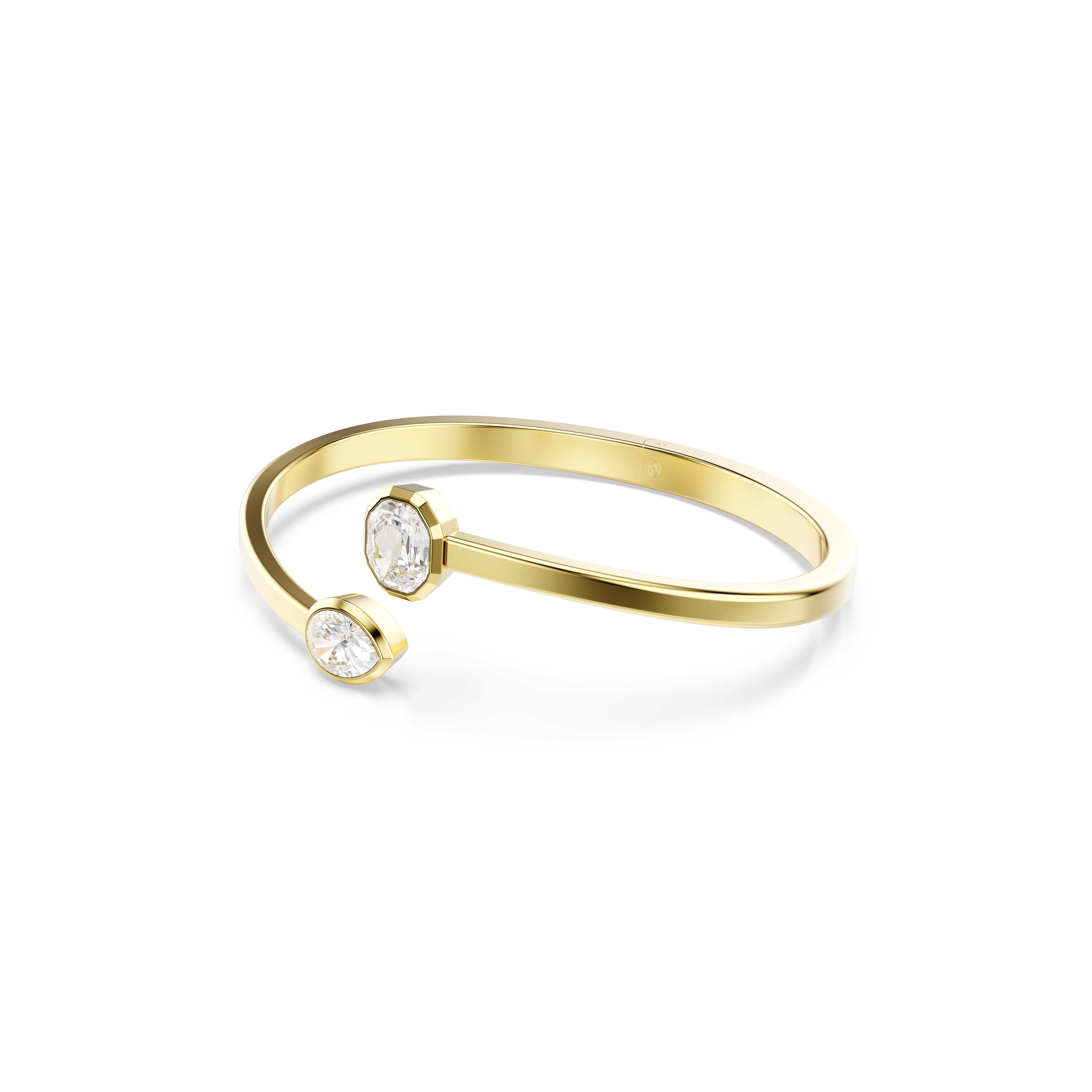 Imber Bangle Bileklik, Karışık Kesim, Beyaz, Altın Rengi Kaplama