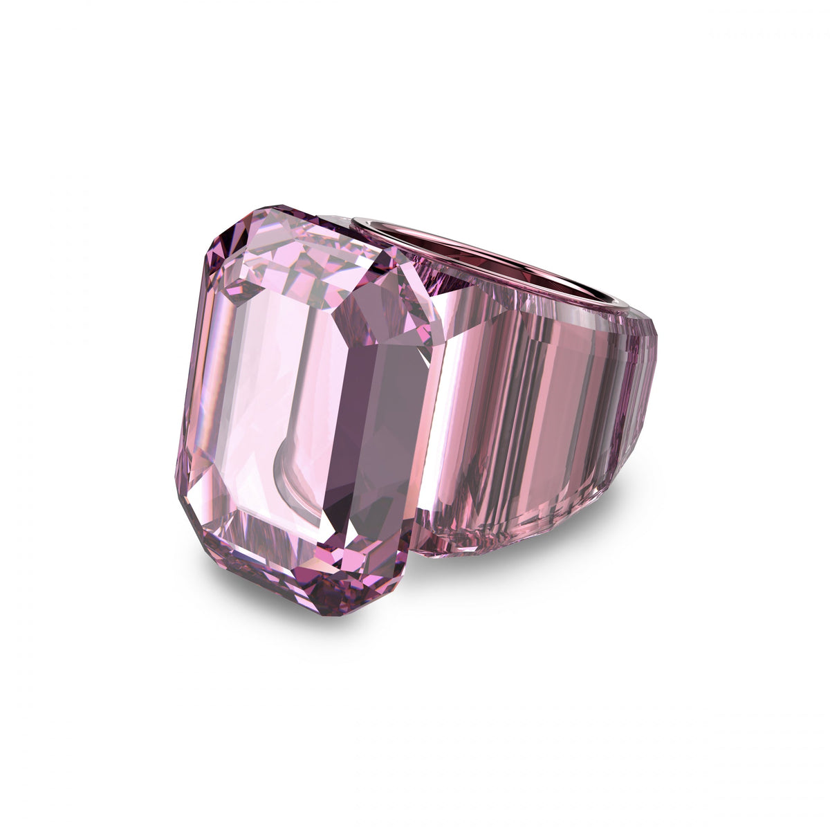 Lucent Yüzük, Octagon Cut, Pembe