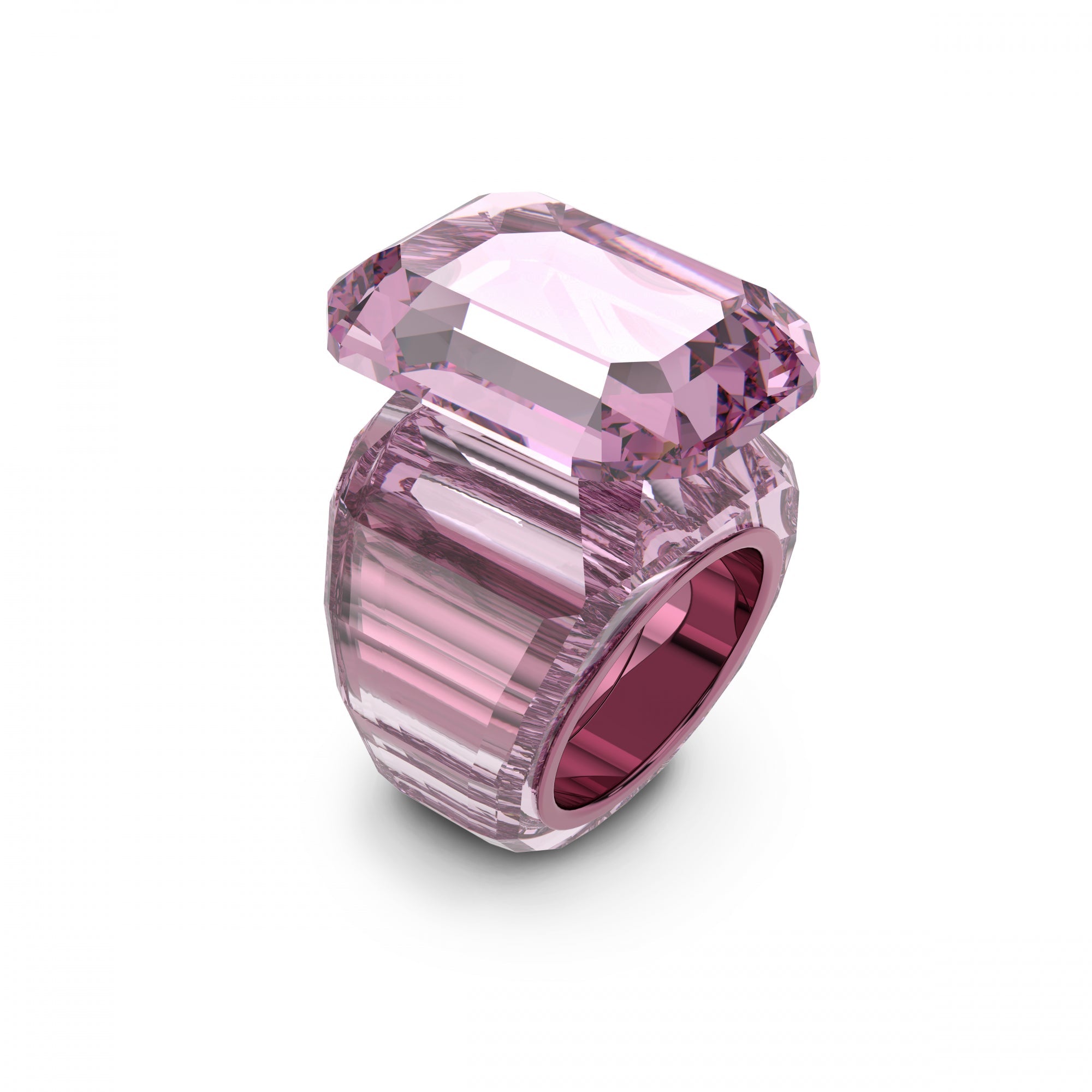 Lucent Yüzük, Octagon Cut, Pembe