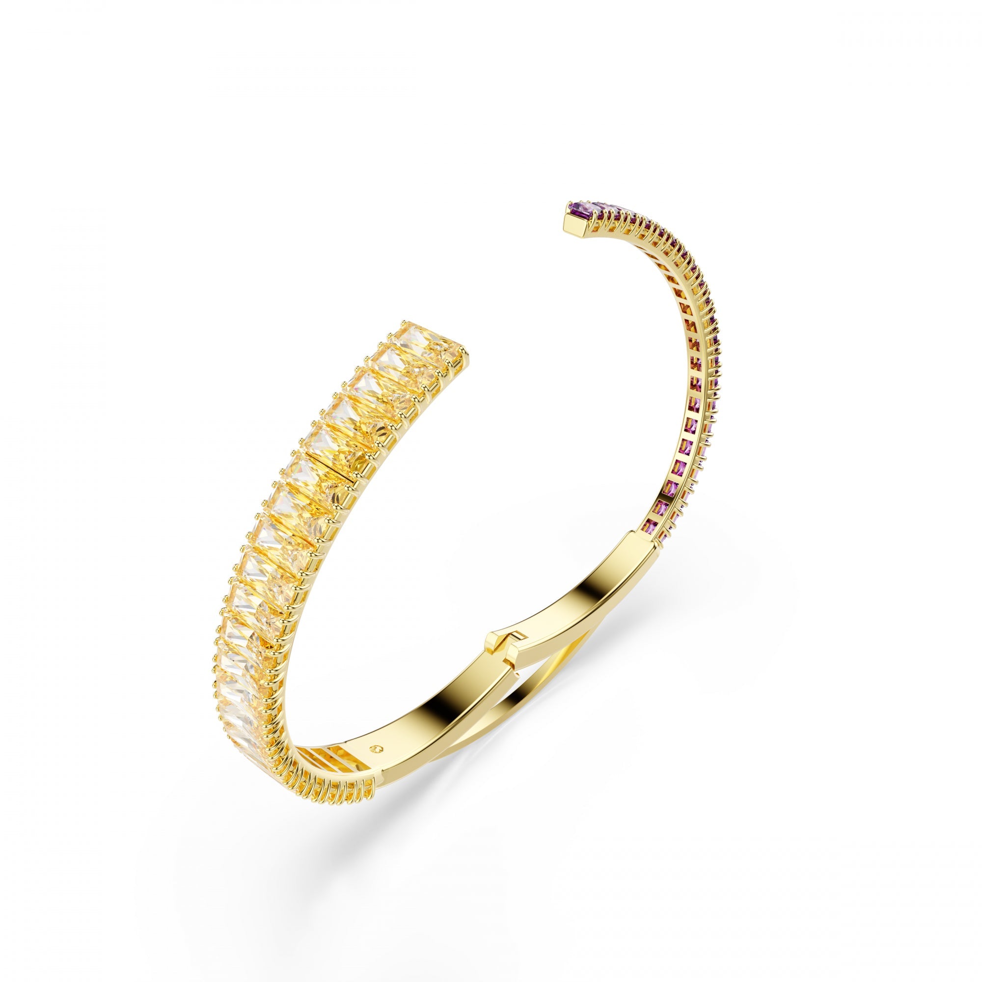 Matrix Bangle Bileklik, Karışık Kesim, Çok Renkli, Sarı Altın Rengi Kaplama