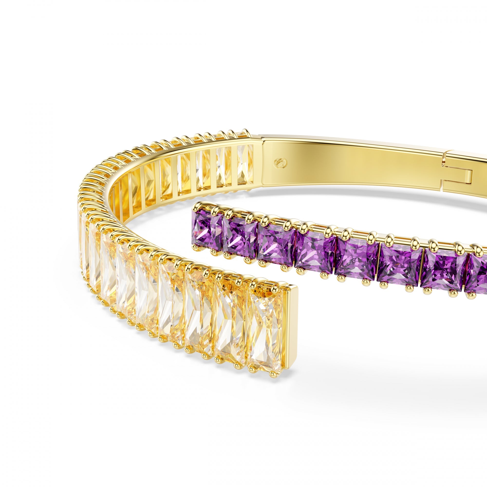 Matrix Bangle Bileklik, Karışık Kesim, Çok Renkli, Sarı Altın Rengi Kaplama