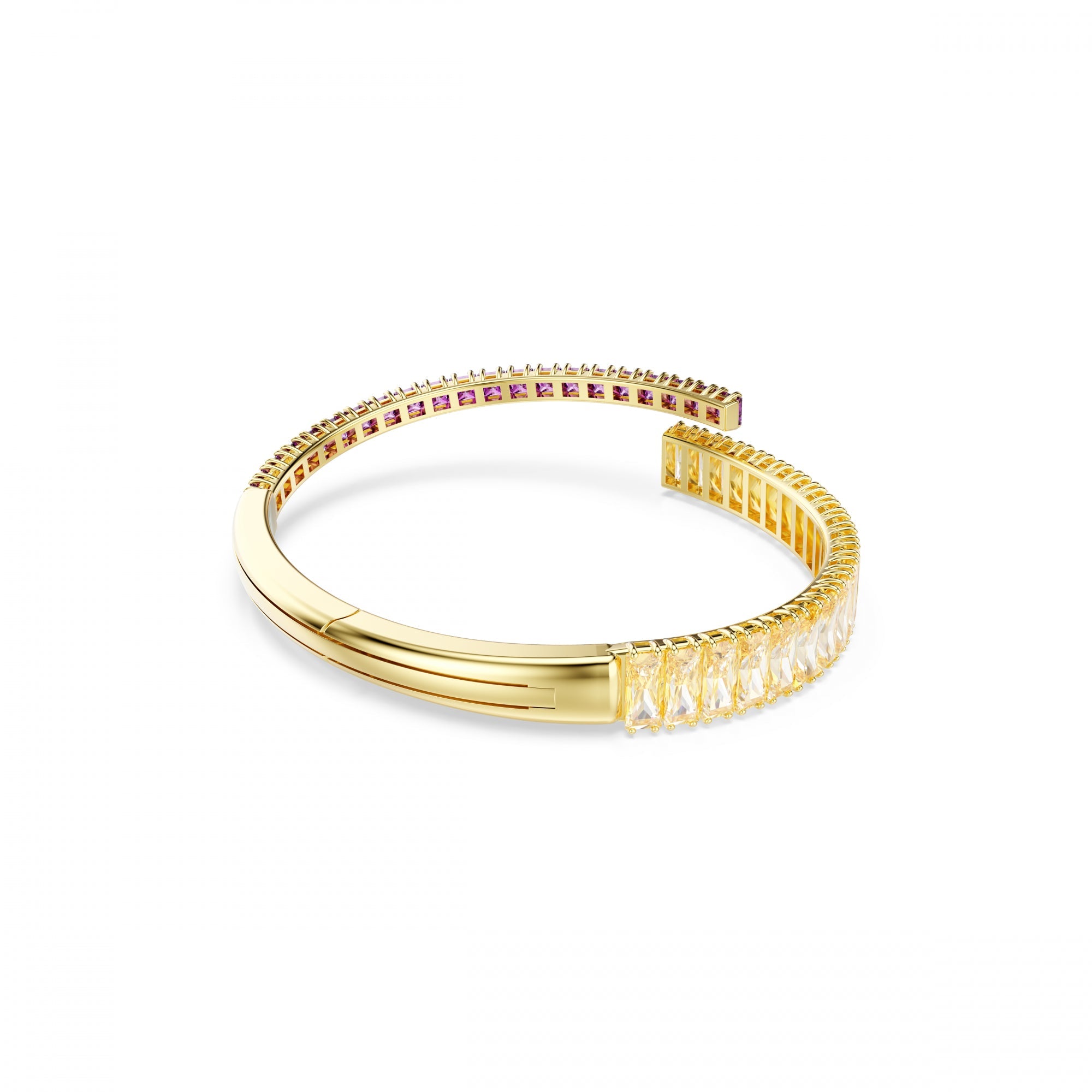 Matrix Bangle Bileklik, Karışık Kesim, Çok Renkli, Sarı Altın Rengi Kaplama