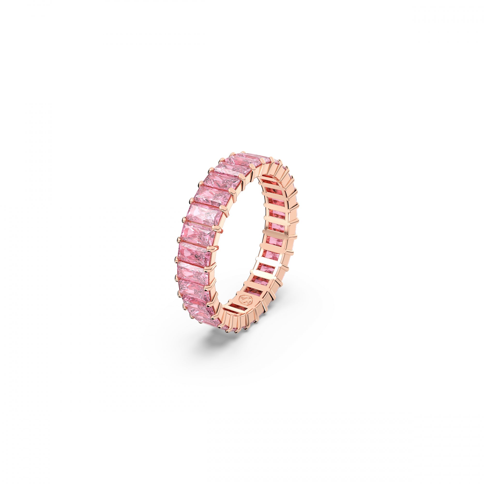 Matrix Yüzük, Baget Kesim, Pembe, Pembe Altın Rengi Kaplama