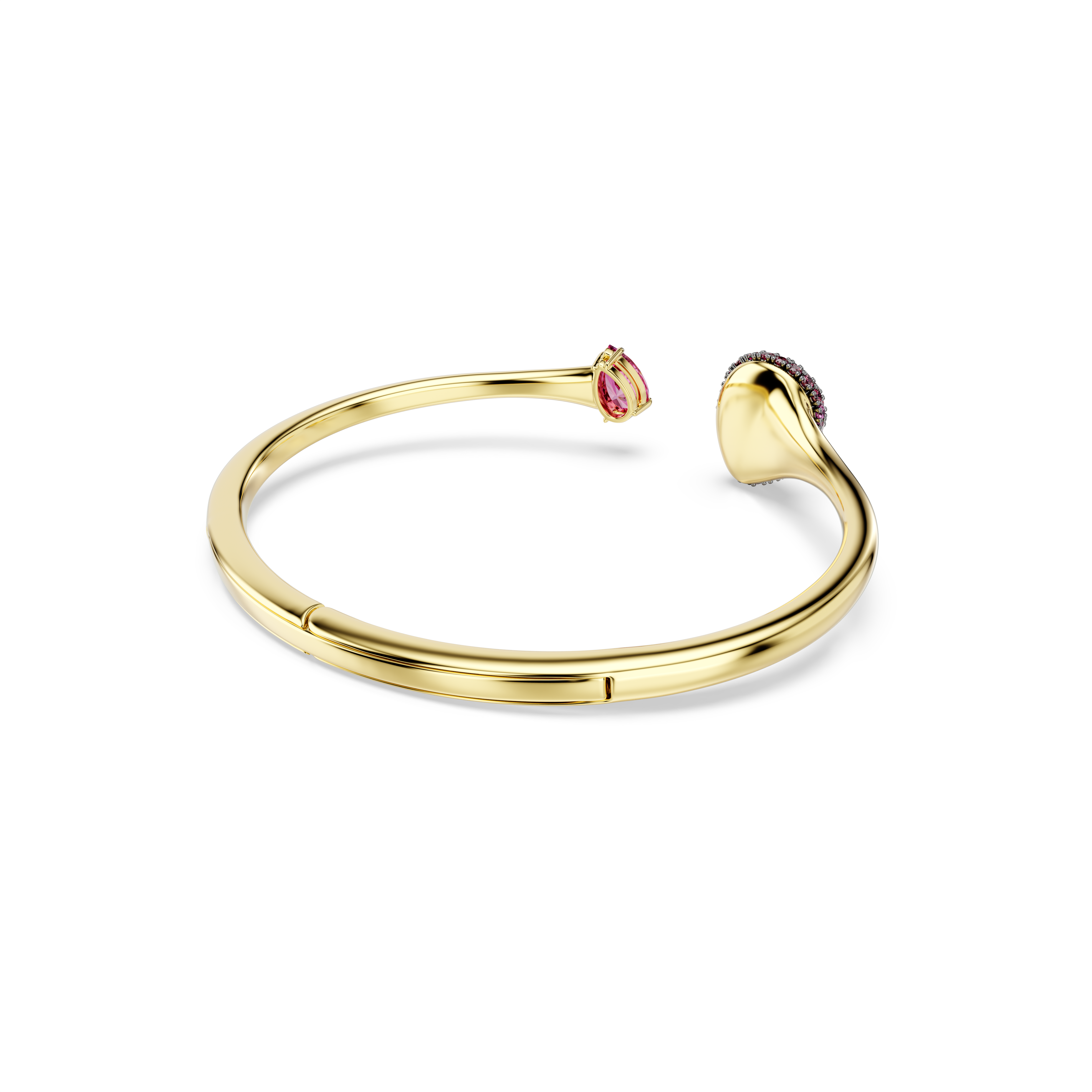 Sublima Bangle Bileklik, Armut Kesim, Kırmızı, 18K Altın Rengi Yüzey