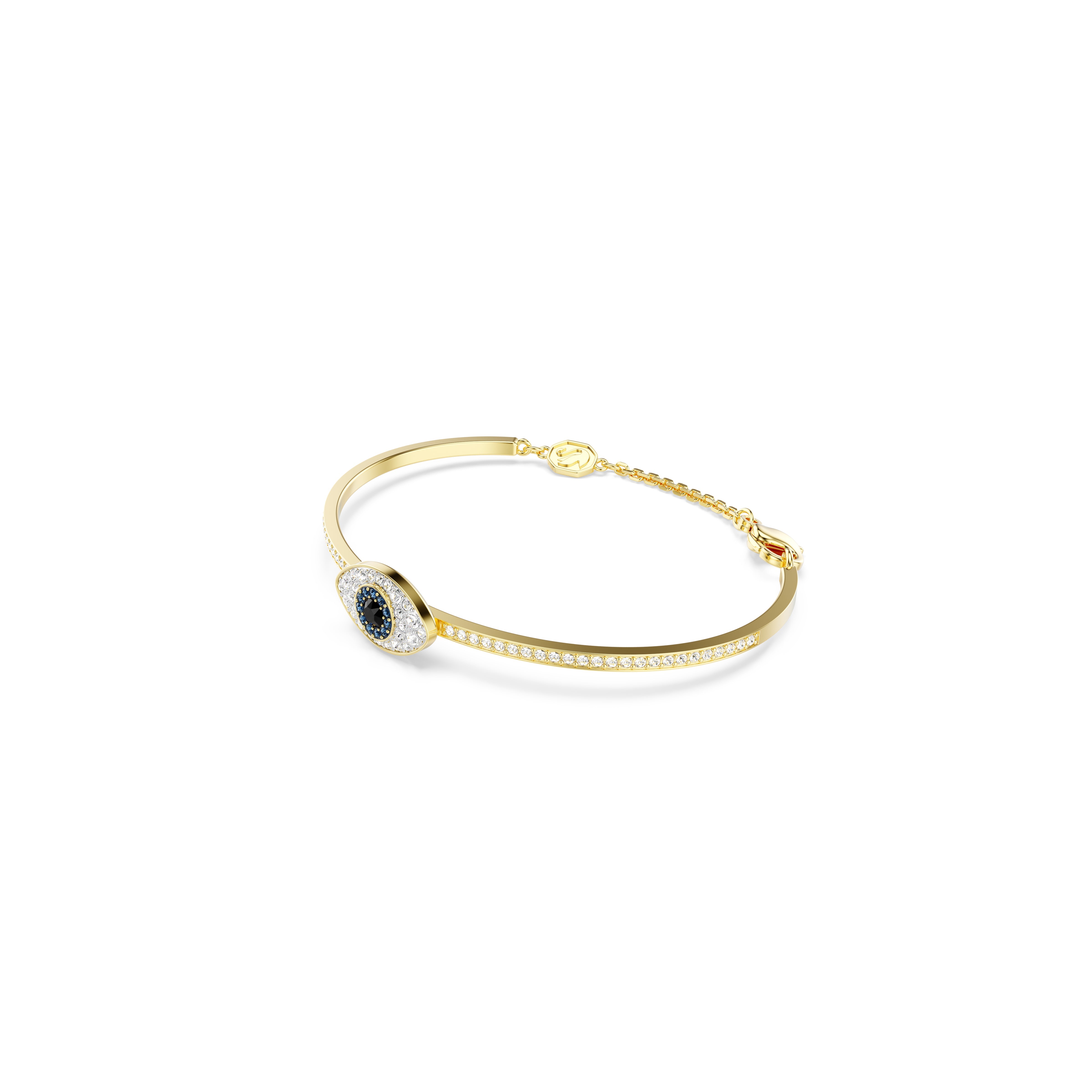 Symbolica Bangle Bileklik, Evil Eye, Mavi, Sarı Altın Rengi Kaplama