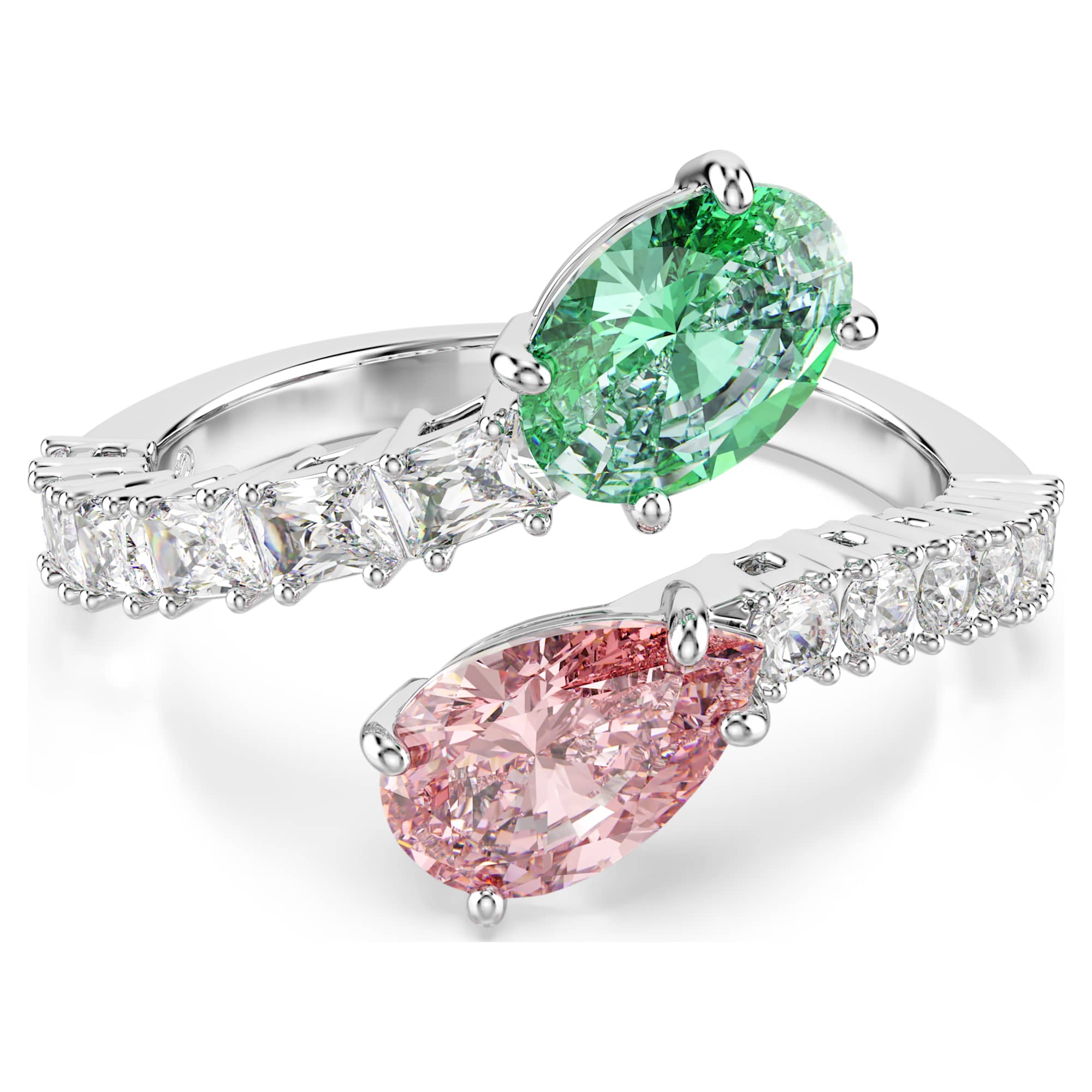 Ariana Grande x Swarovski Açık Yüzük, Karışık Kesim, Çok Renkli, Rodyum Kaplama