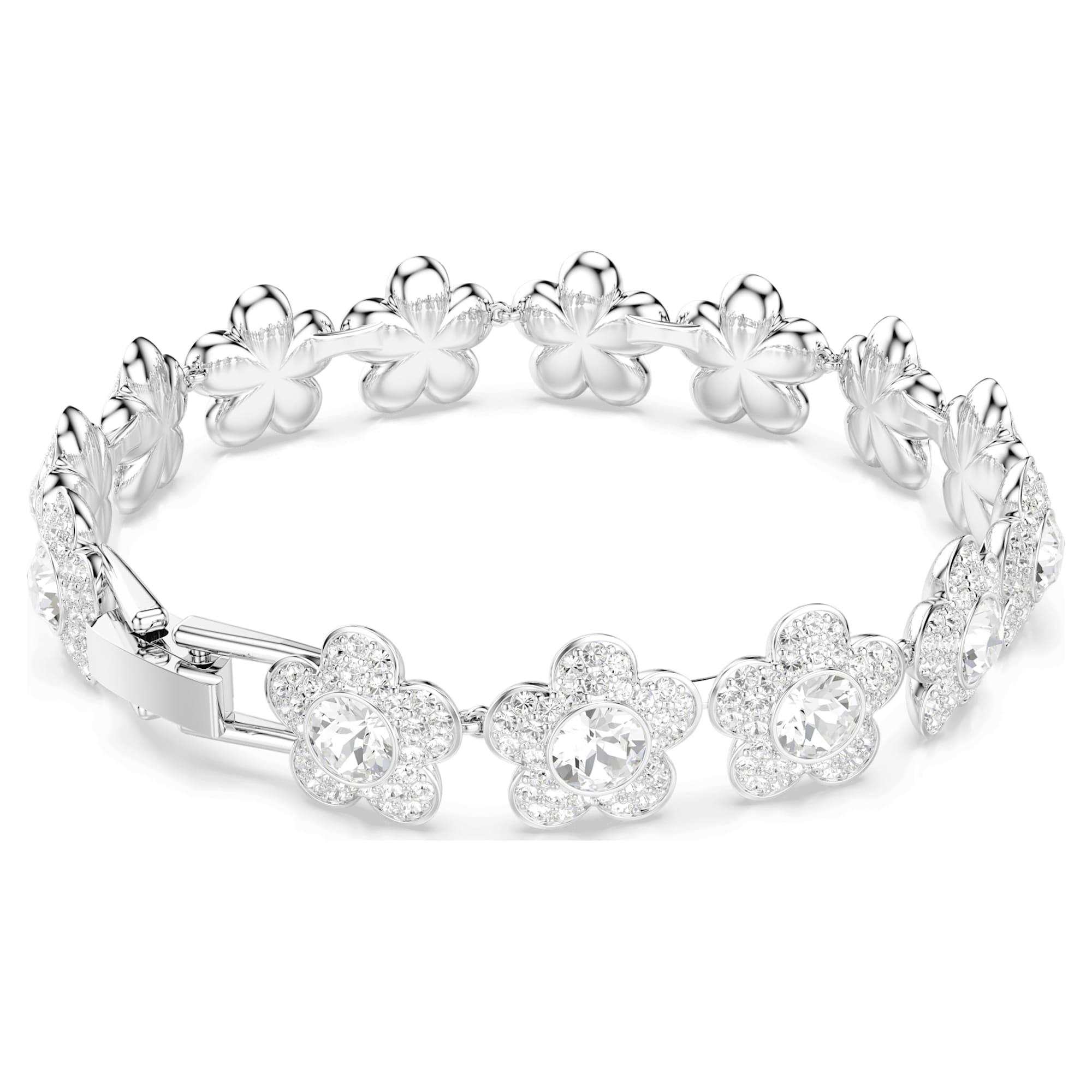 Ariana Grande x Swarovski Bileklik, Yuvarlak Kesim, Çiçek, Beyaz, Rodyum Kaplama