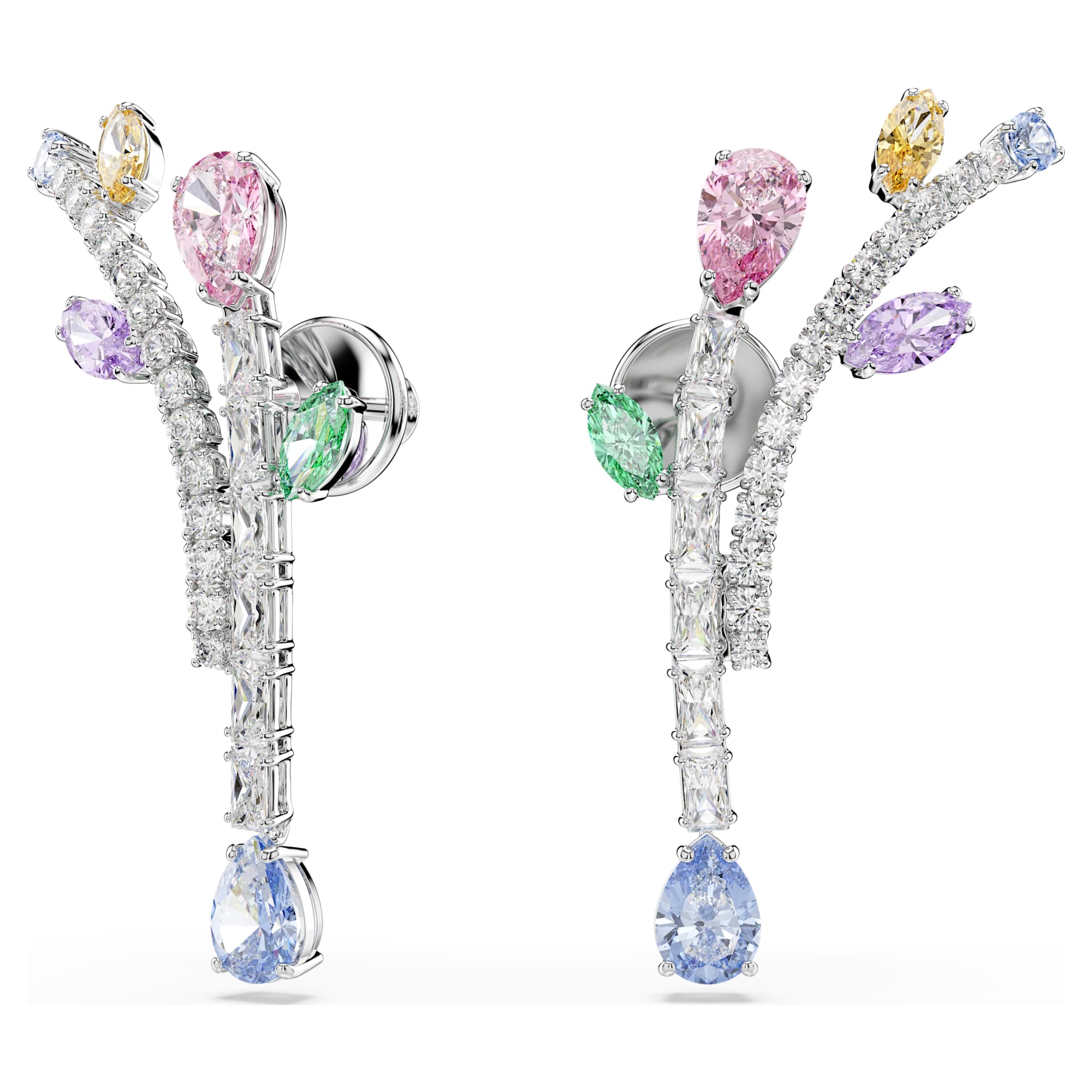 Ariana Grande x Swarovski Damla Küpe, Karışık Kesim, Çok Renkli, Rodyum Kaplama