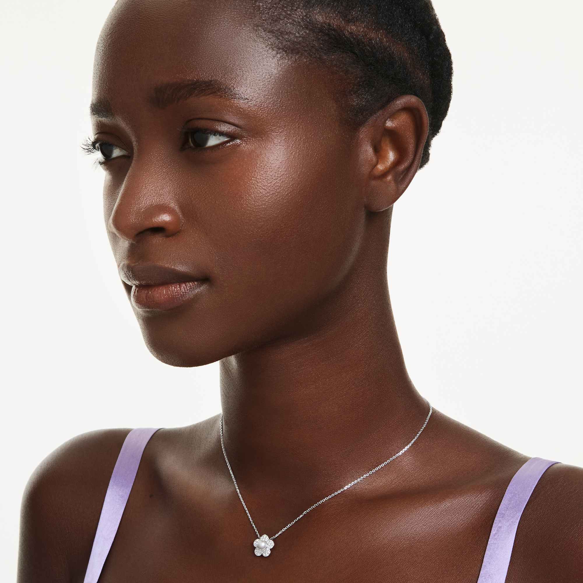 2026 Capsule Angelic Kolye, Beyaz, Rodyum Kaplama