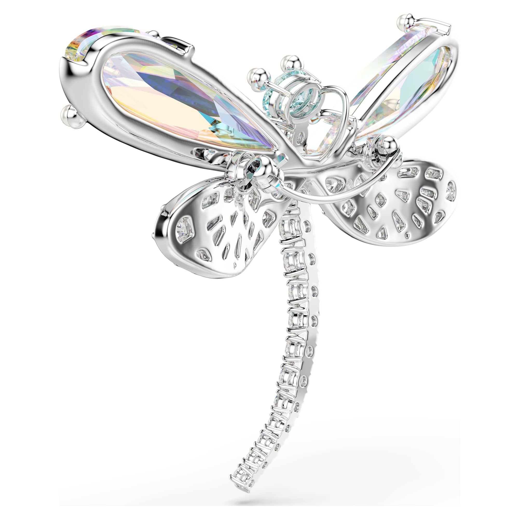 Ariana Grande x Swarovski Kolye ve broş, Karışık Kesim, Yusufçuk, Yeşil, Rodyum Kaplama
