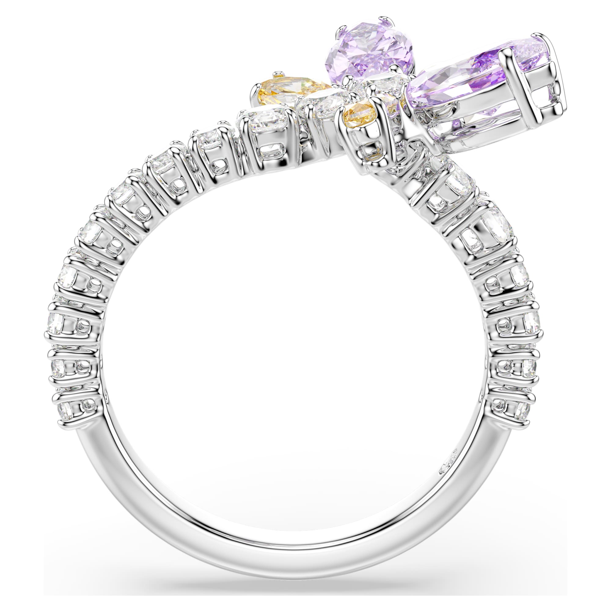 Ariana Grande x Swarovski Motif Yüzük, Karışık Kesim, Yusufçuk, Çok Renkli, Rodyum Kaplama