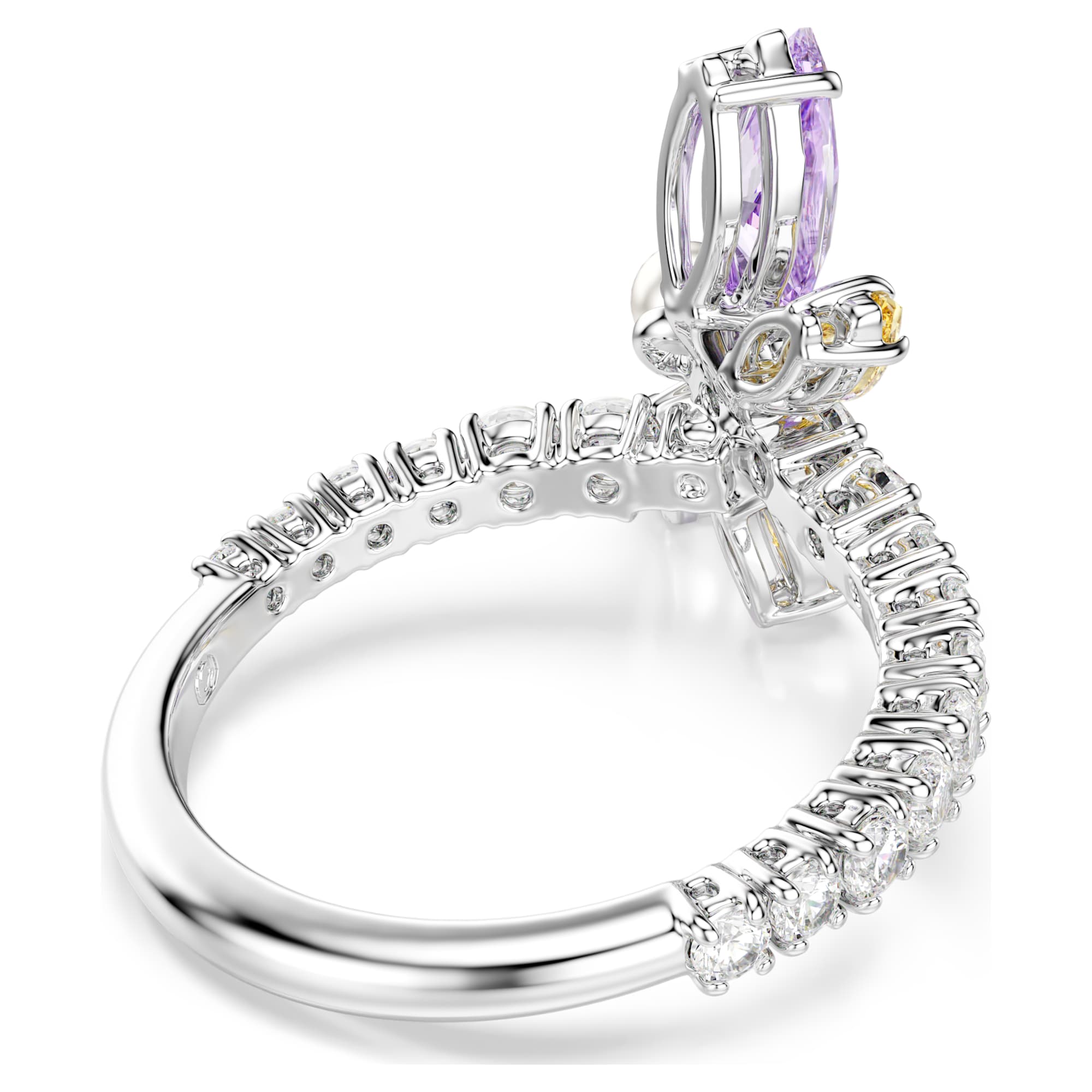 Ariana Grande x Swarovski Motif Yüzük, Karışık Kesim, Yusufçuk, Çok Renkli, Rodyum Kaplama