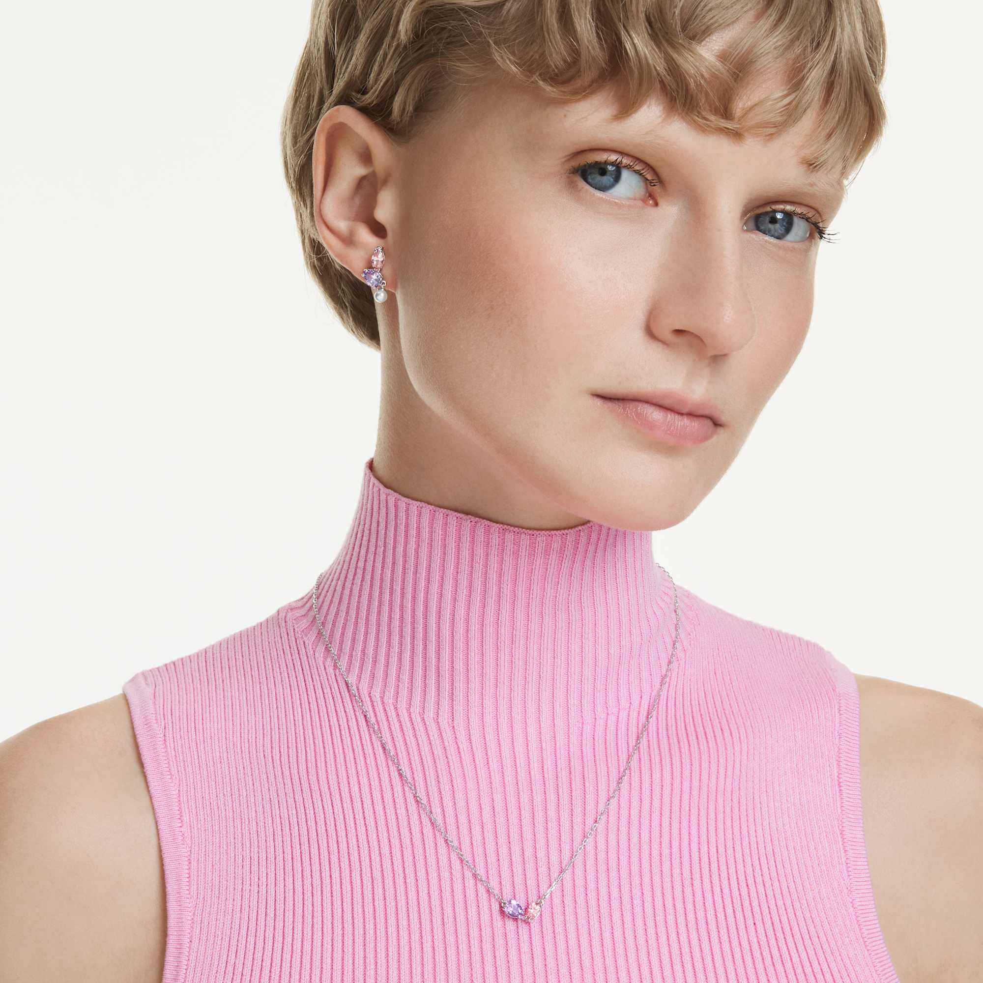 Ariana Grande x Swarovski Set, Karışık Kesim, Çok Renkli, Rodyum Kaplama