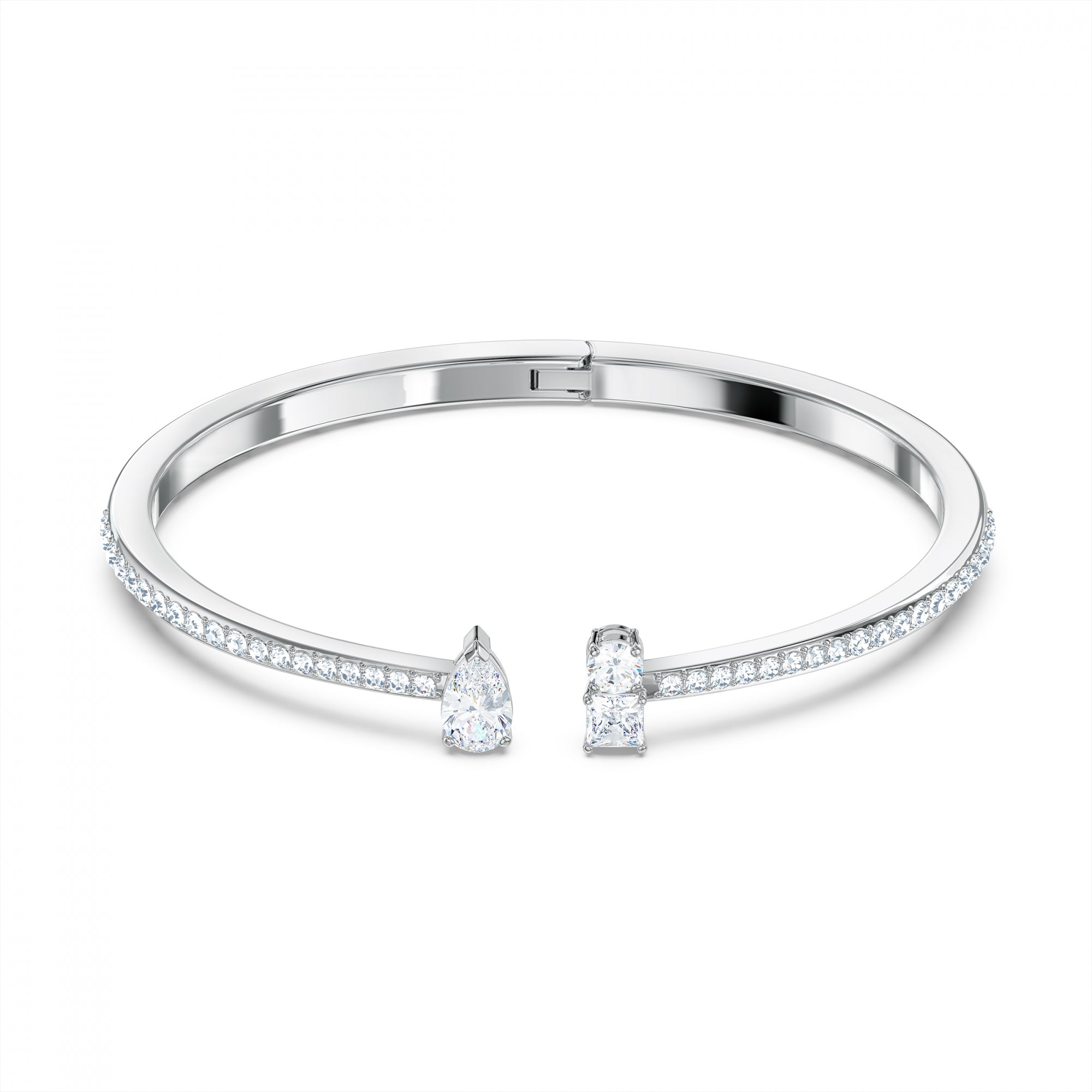 Attract Cuff Bileklik, Beyaz, Rodyum Kaplama