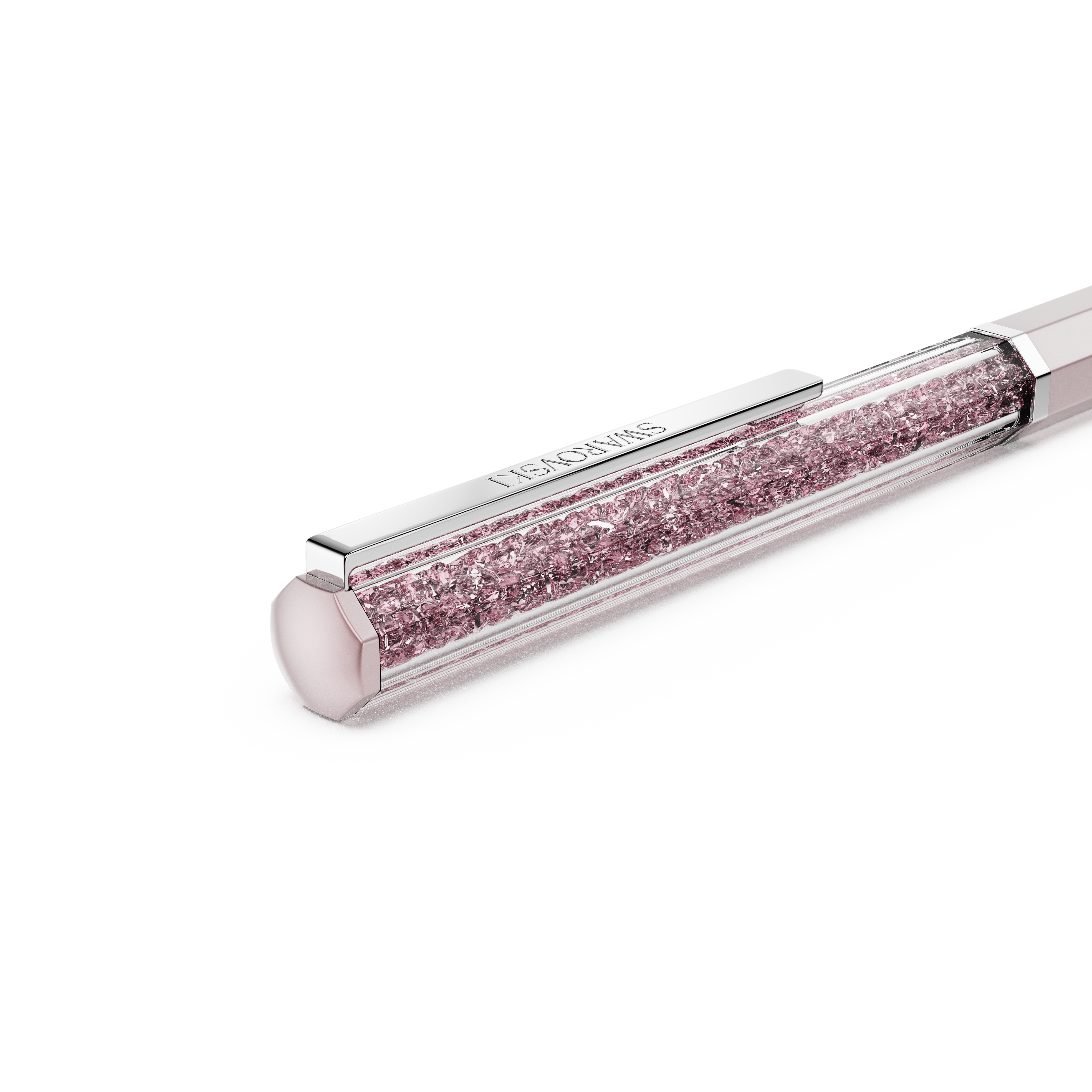 Crystalline Tükenmez Kalem, Pembe Lakeli, Krom Kaplama