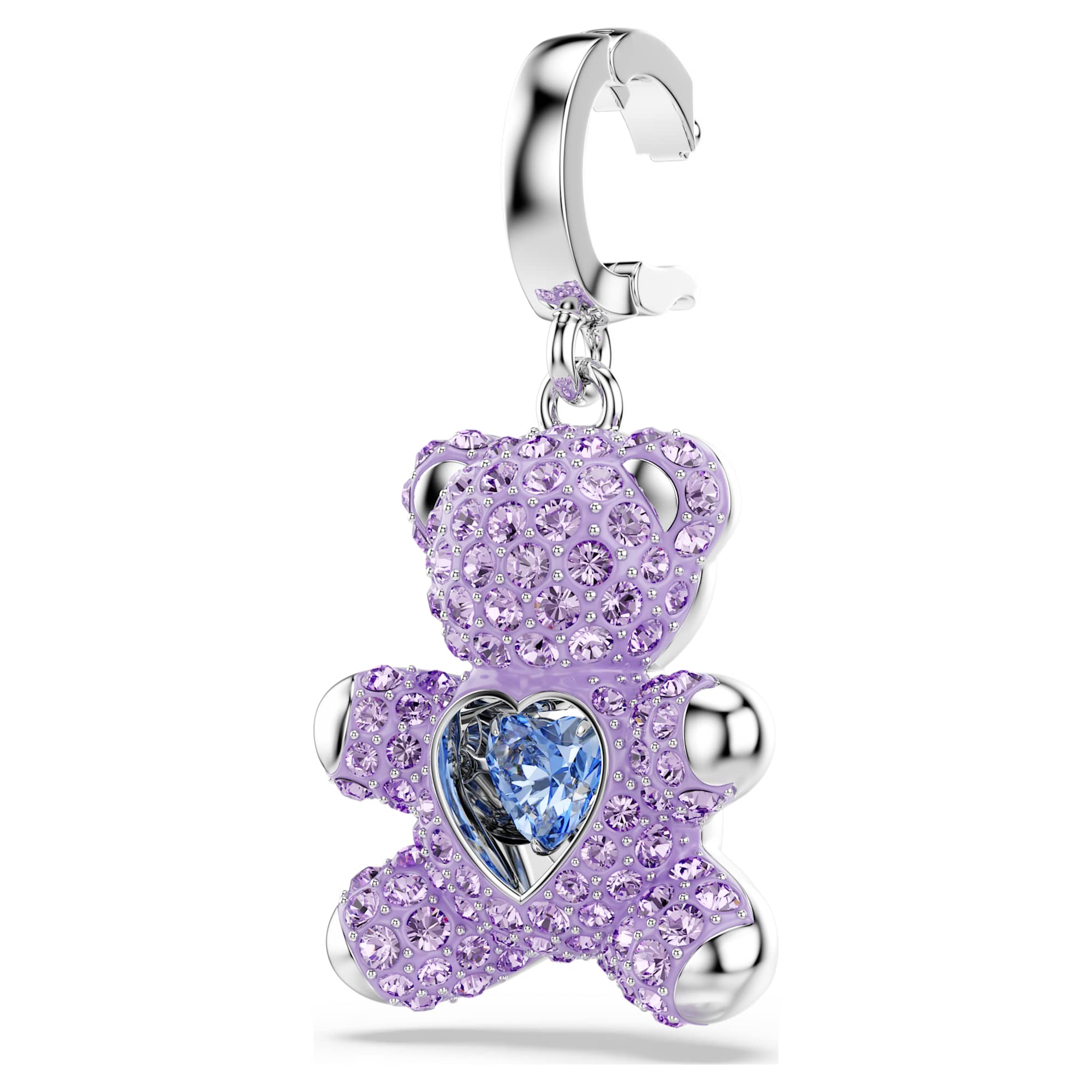 Idyllia Charm, Karışık Kesim, Ayıcık, Mor, Rodyum Kaplama