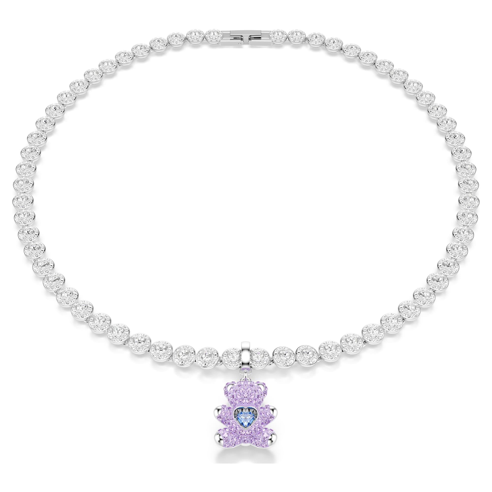 Idyllia Charm, Karışık Kesim, Ayıcık, Mor, Rodyum Kaplama