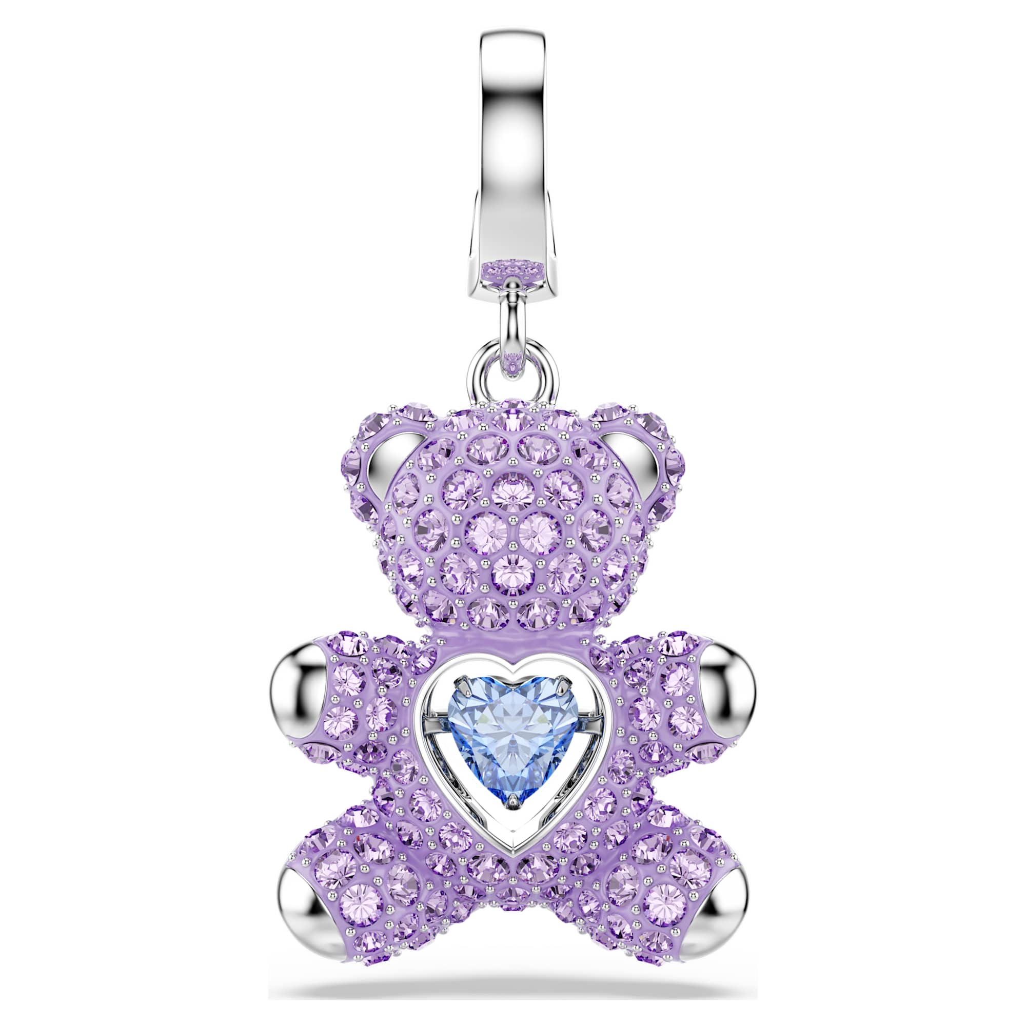 Idyllia Charm, Karışık Kesim, Ayıcık, Mor, Rodyum Kaplama