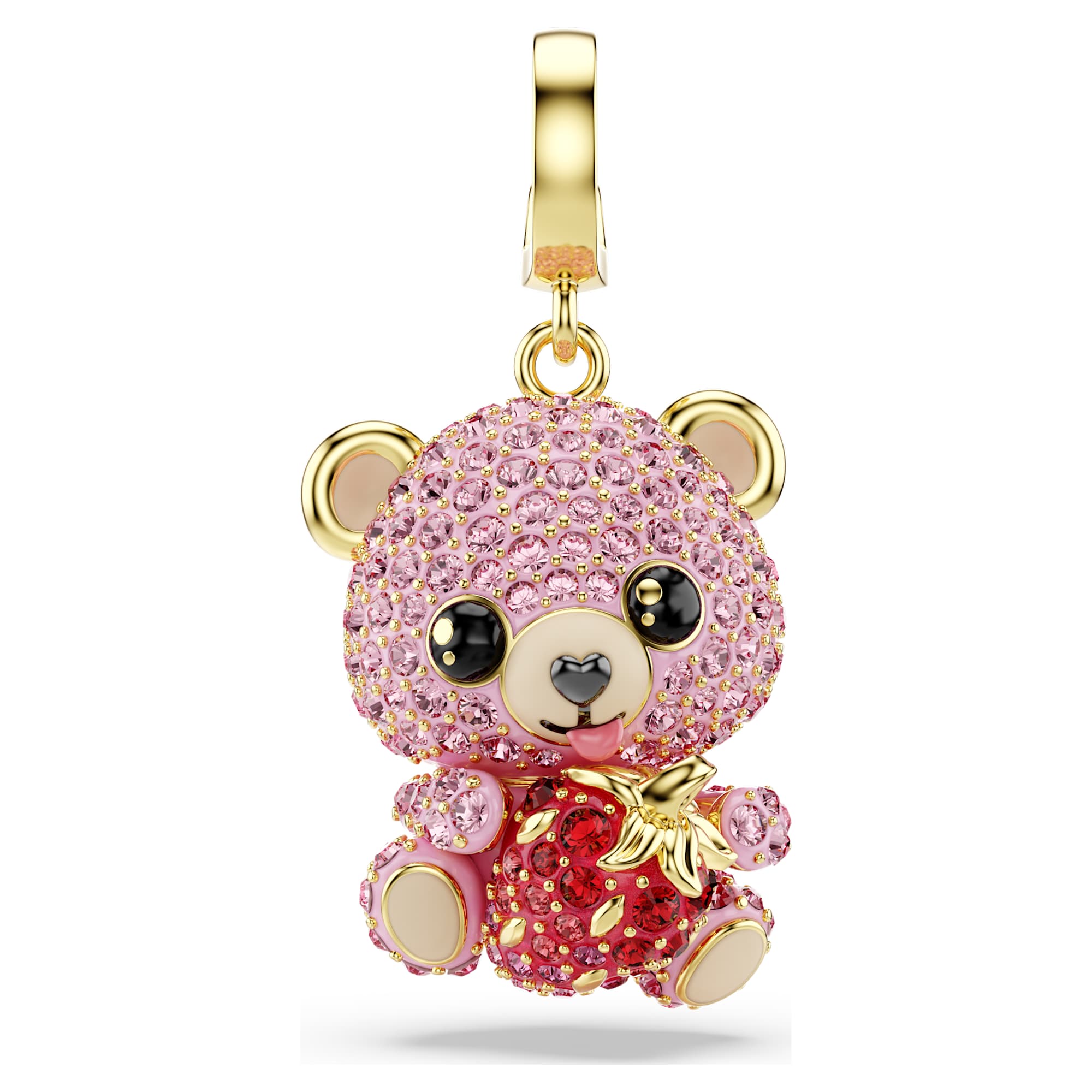 Idyllia Charm, Karışık Kesim, Ayıcık, Pembe, Sarı Altın Rengi Kaplama