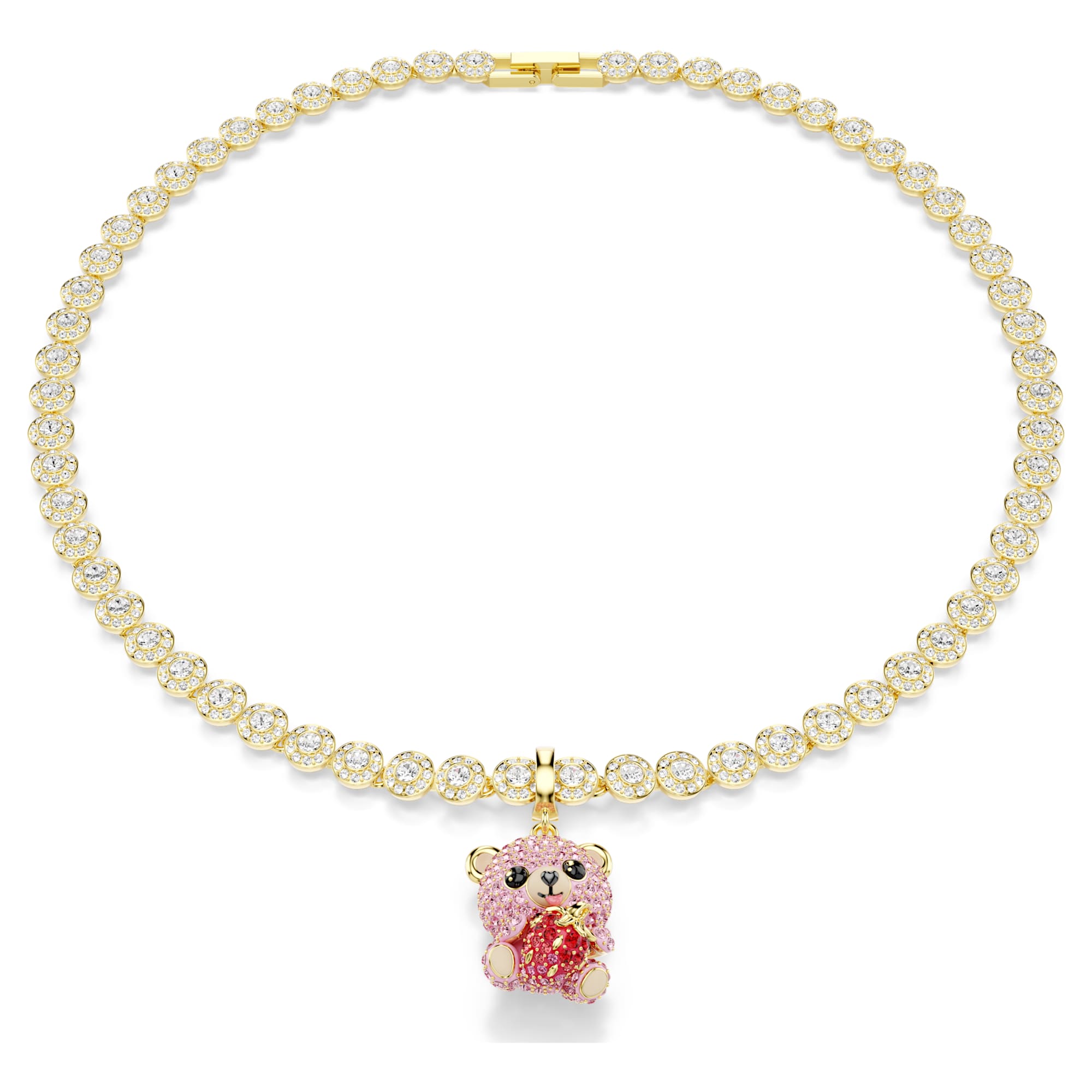 Idyllia Charm, Karışık Kesim, Ayıcık, Pembe, Sarı Altın Rengi Kaplama
